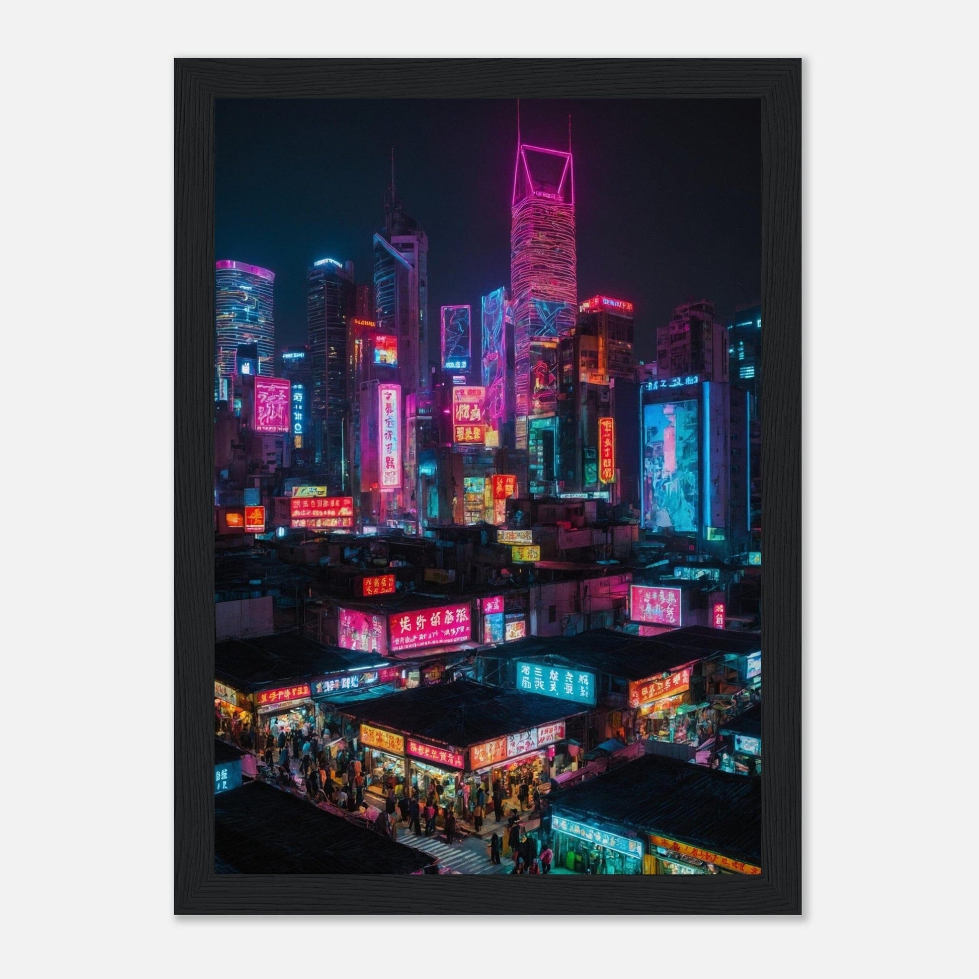 Premium Matte Paper Wooden Framed Poster - Exklusive Kunst in stilvollen Holzrahmen Print Material Modern Masterpieces A4 21x29.7 cm / 8x12″ Black frame 