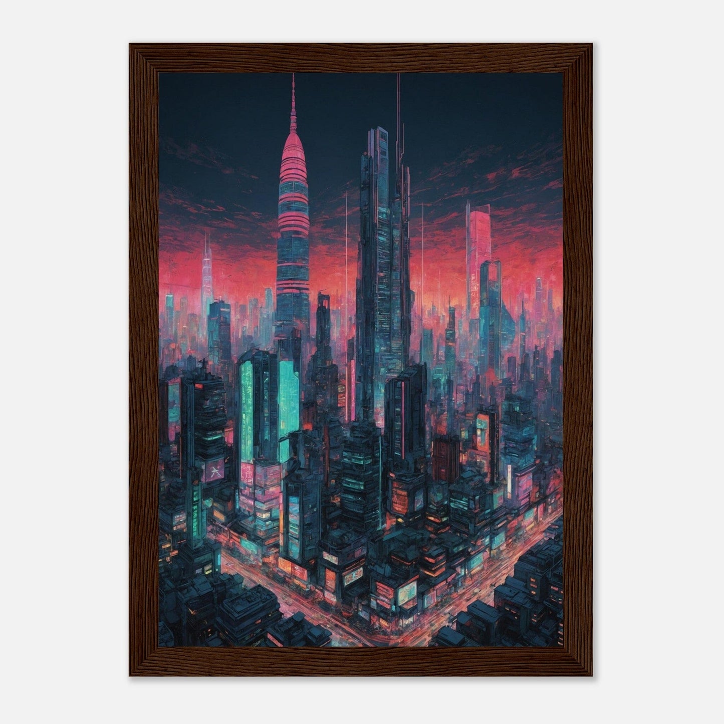 Premium Matte Paper Wooden Framed Poster - Exklusive Kunst in stilvollen Holzrahmen Print Material Modern Masterpieces A4 21x29.7 cm / 8x12″ Dark wood frame 