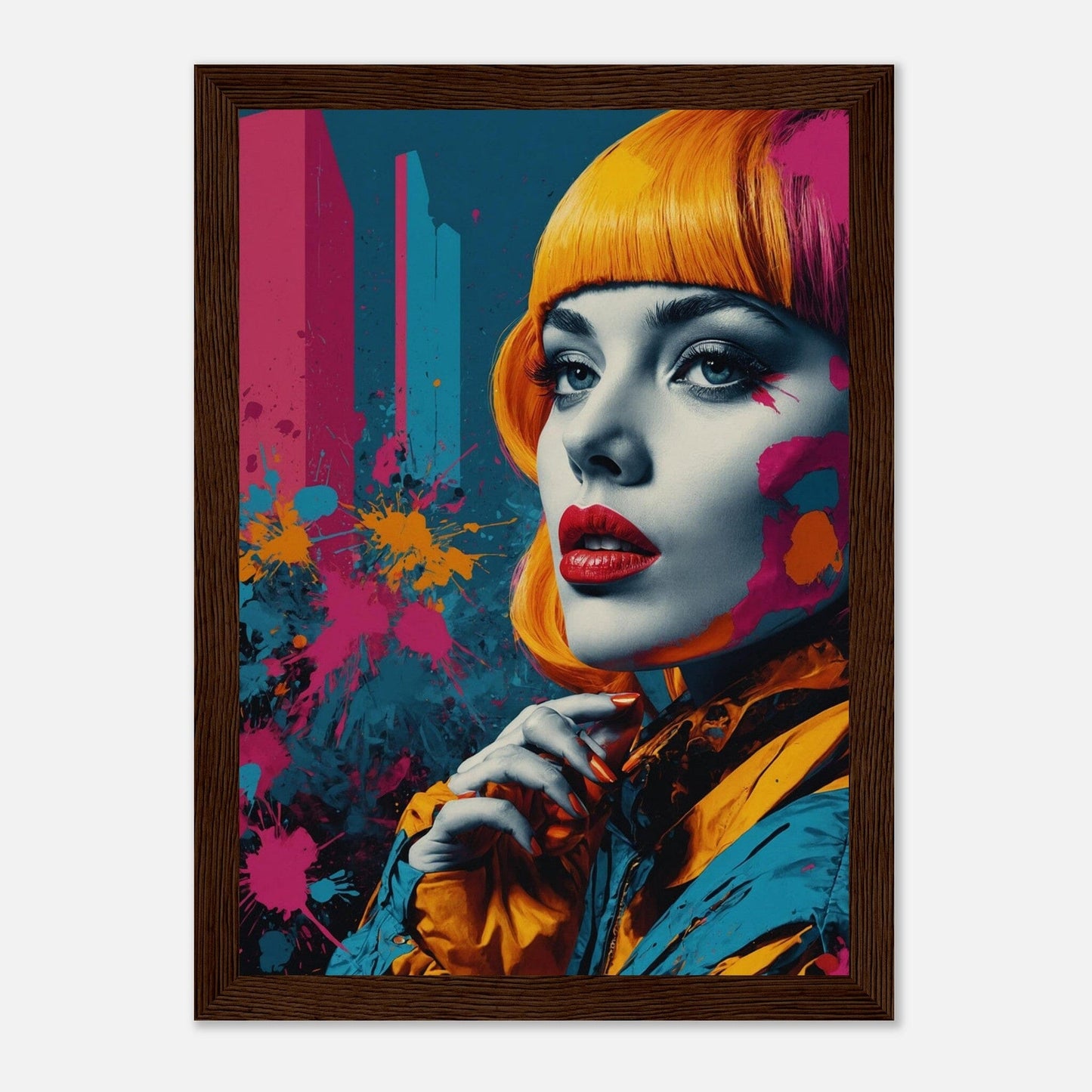 Premium Matte Paper Wooden Framed Poster - Exklusive Kunst in stilvollen Holzrahmen Print Material Modern Masterpieces A4 21x29.7 cm / 8x12″ Dark wood frame 