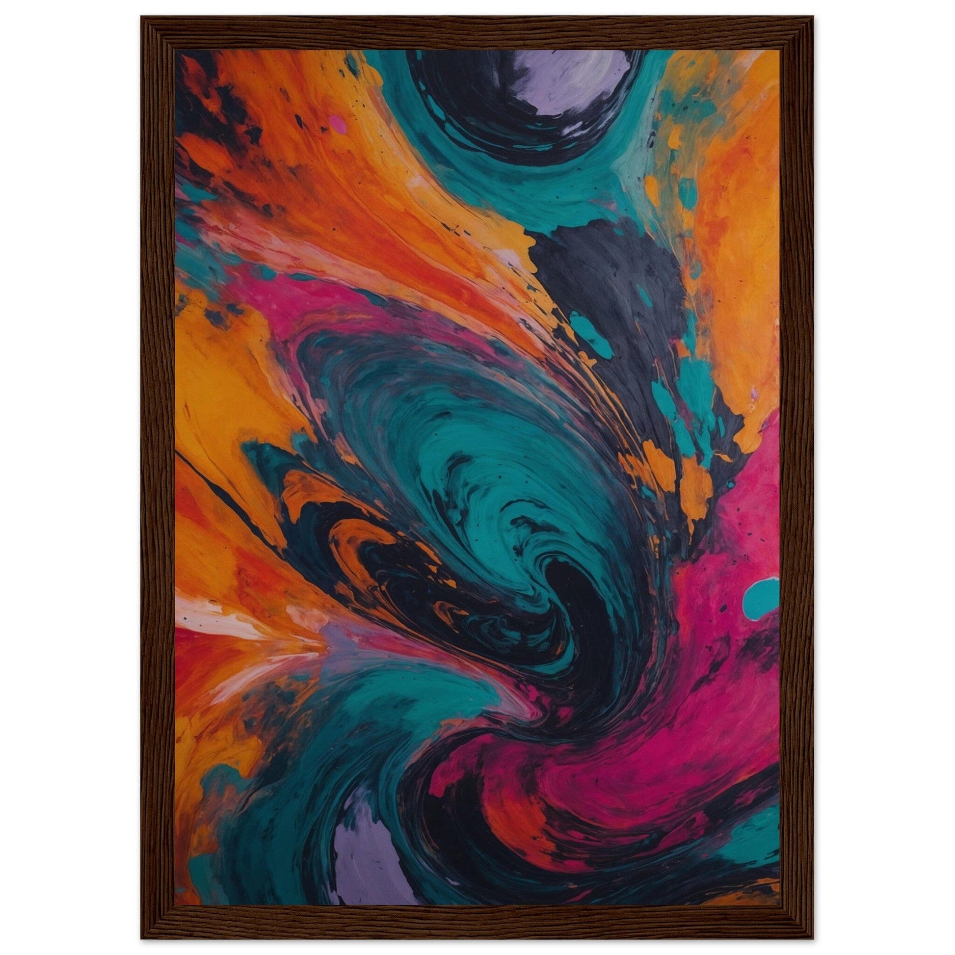 Premium Matte Paper Wooden Framed Poster - Exklusive Kunst in stilvollen Holzrahmen Print Material Modern Masterpieces A4 21x29.7 cm / 8x12″ Dark wood frame 