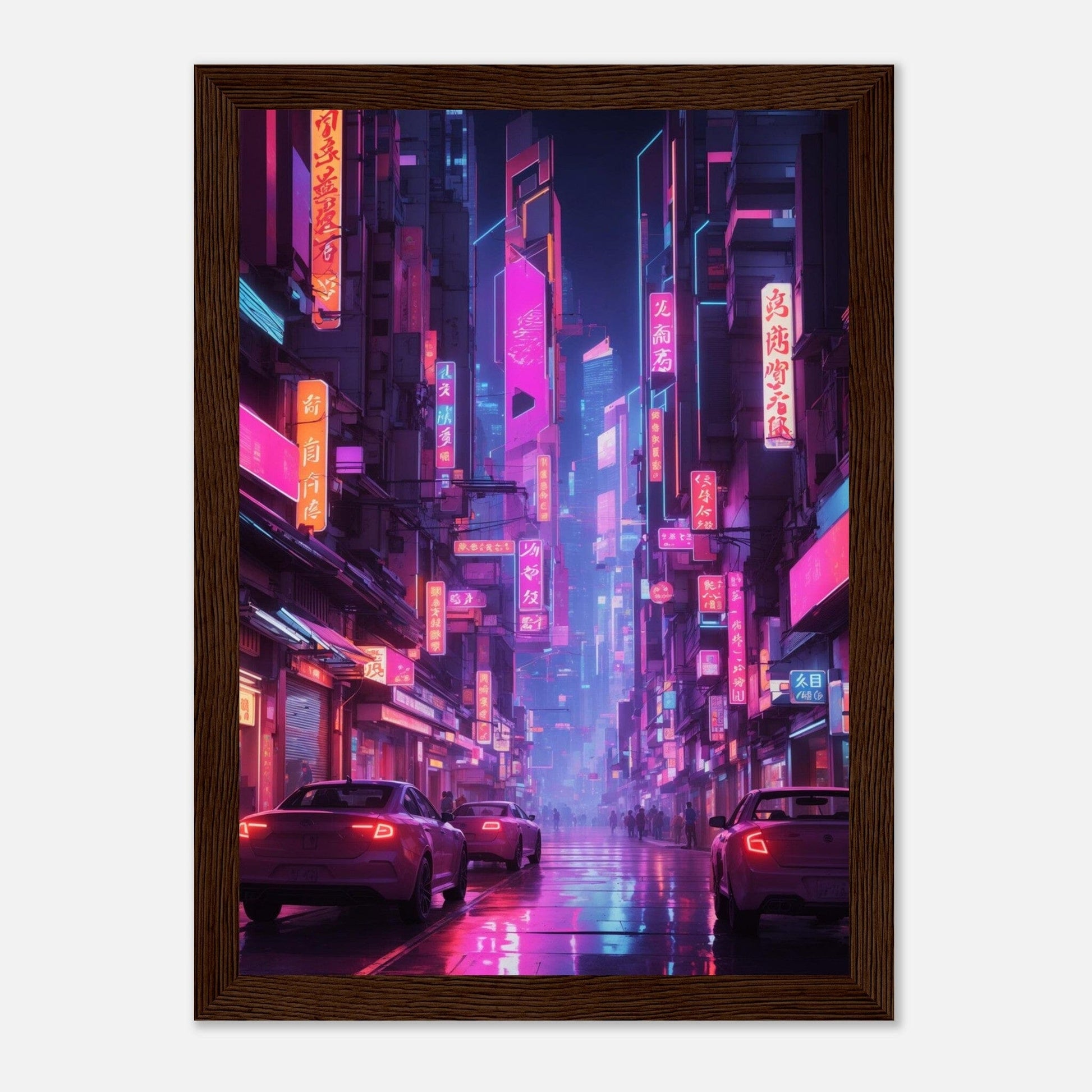 Premium Matte Paper Wooden Framed Poster - Exklusive Kunst in stilvollen Holzrahmen Print Material Modern Masterpieces A4 21x29.7 cm / 8x12″ Dark wood frame 