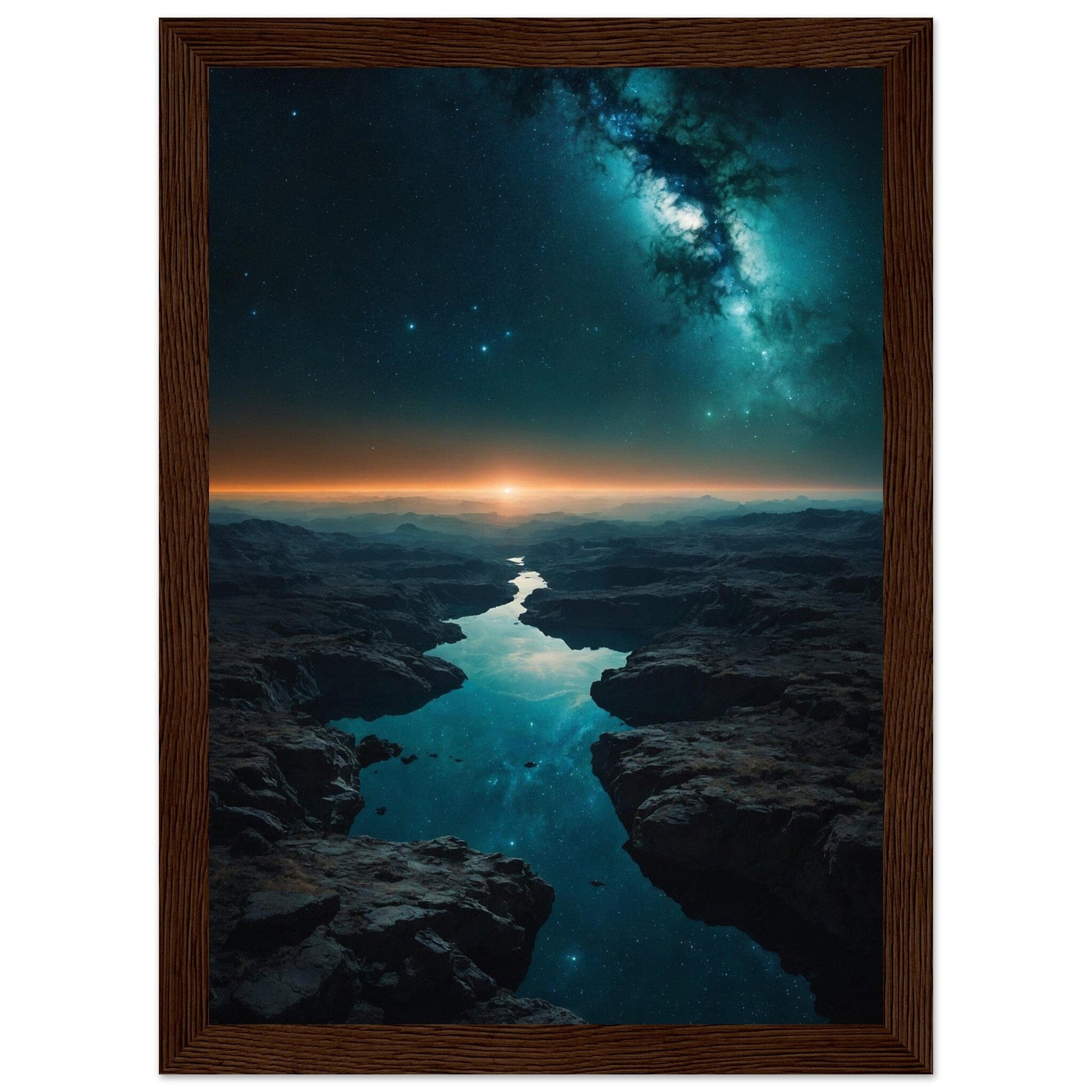 Premium Matte Paper Wooden Framed Poster - Exklusive Kunst in stilvollen Holzrahmen Print Material Modern Masterpieces A4 21x29.7 cm / 8x12″ Dark wood frame 