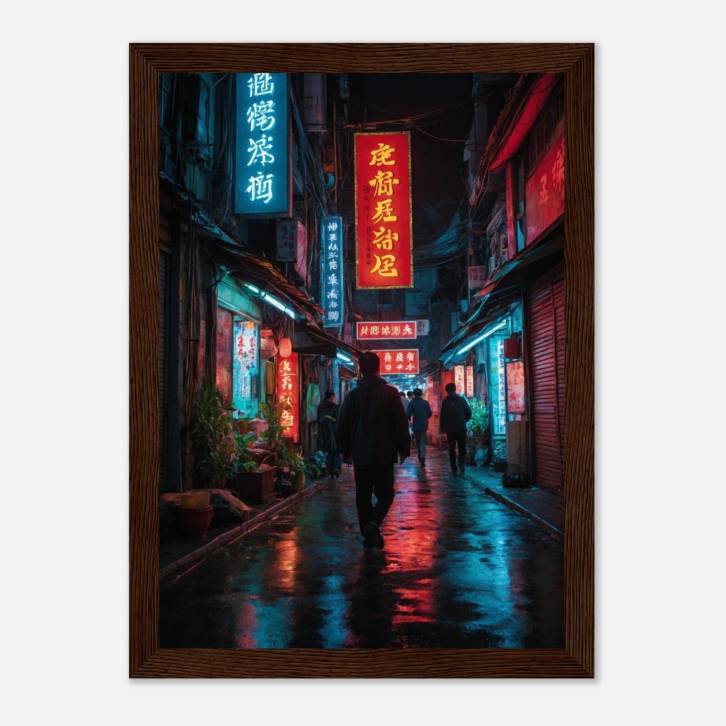 Premium Matte Paper Wooden Framed Poster - Exklusive Kunst in stilvollen Holzrahmen Print Material Modern Masterpieces A4 21x29.7 cm / 8x12″ Dark wood frame 