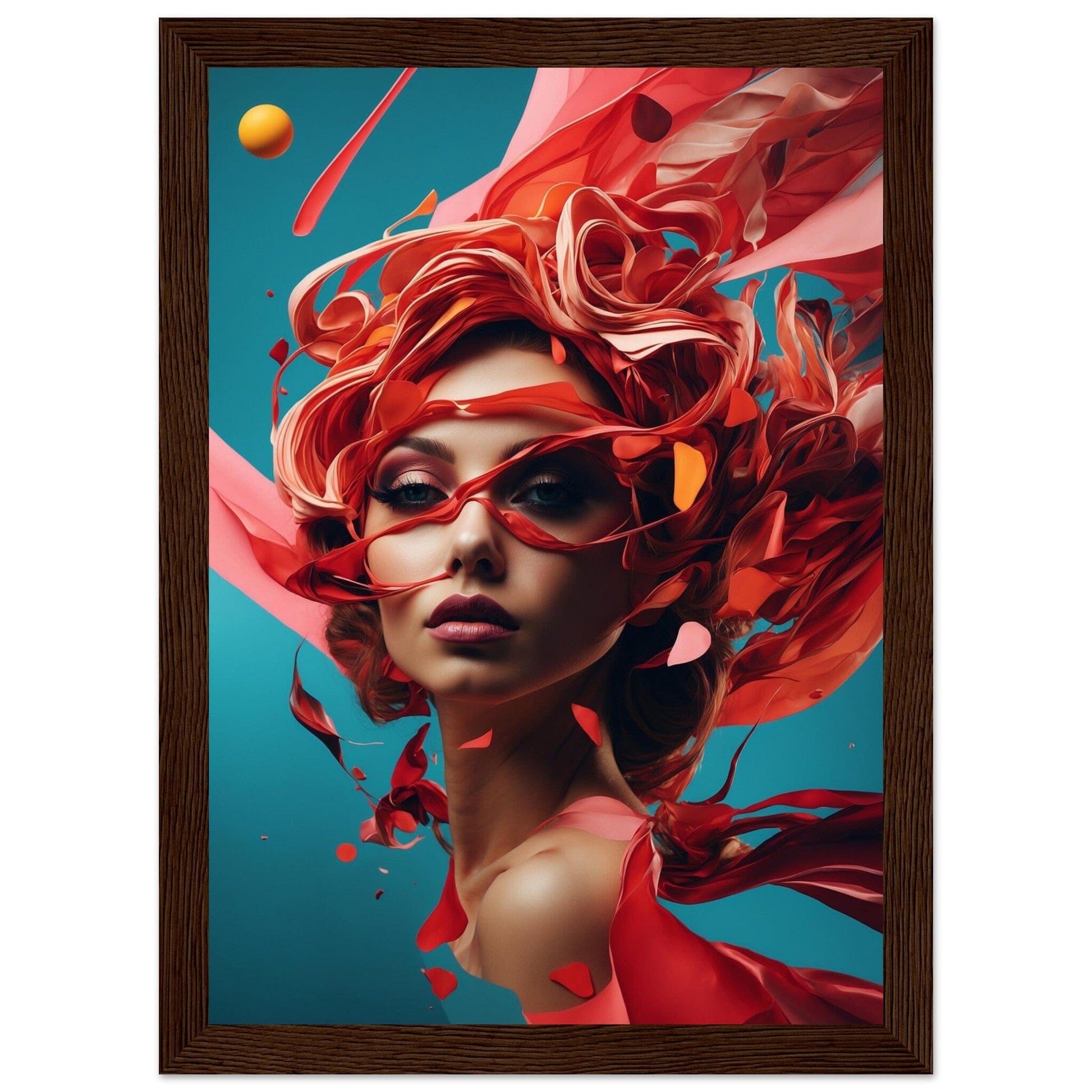 Premium Matte Paper Wooden Framed Poster - Exklusive Kunst in stilvollen Holzrahmen Print Material Modern Masterpieces A4 21x29.7 cm / 8x12″ Dark wood frame 