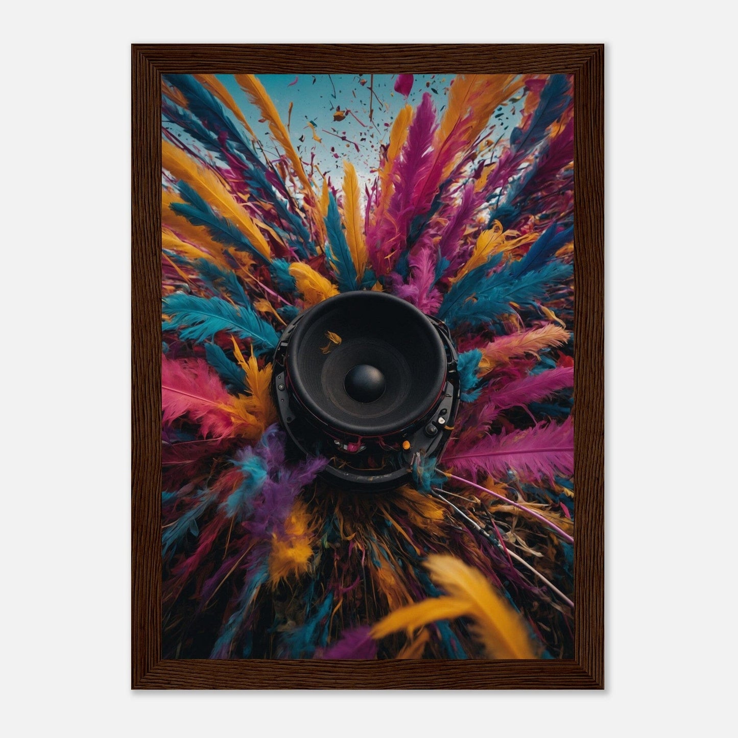 Premium Matte Paper Wooden Framed Poster - Exklusive Kunst in stilvollen Holzrahmen Print Material Modern Masterpieces A4 21x29.7 cm / 8x12″ Dark wood frame 