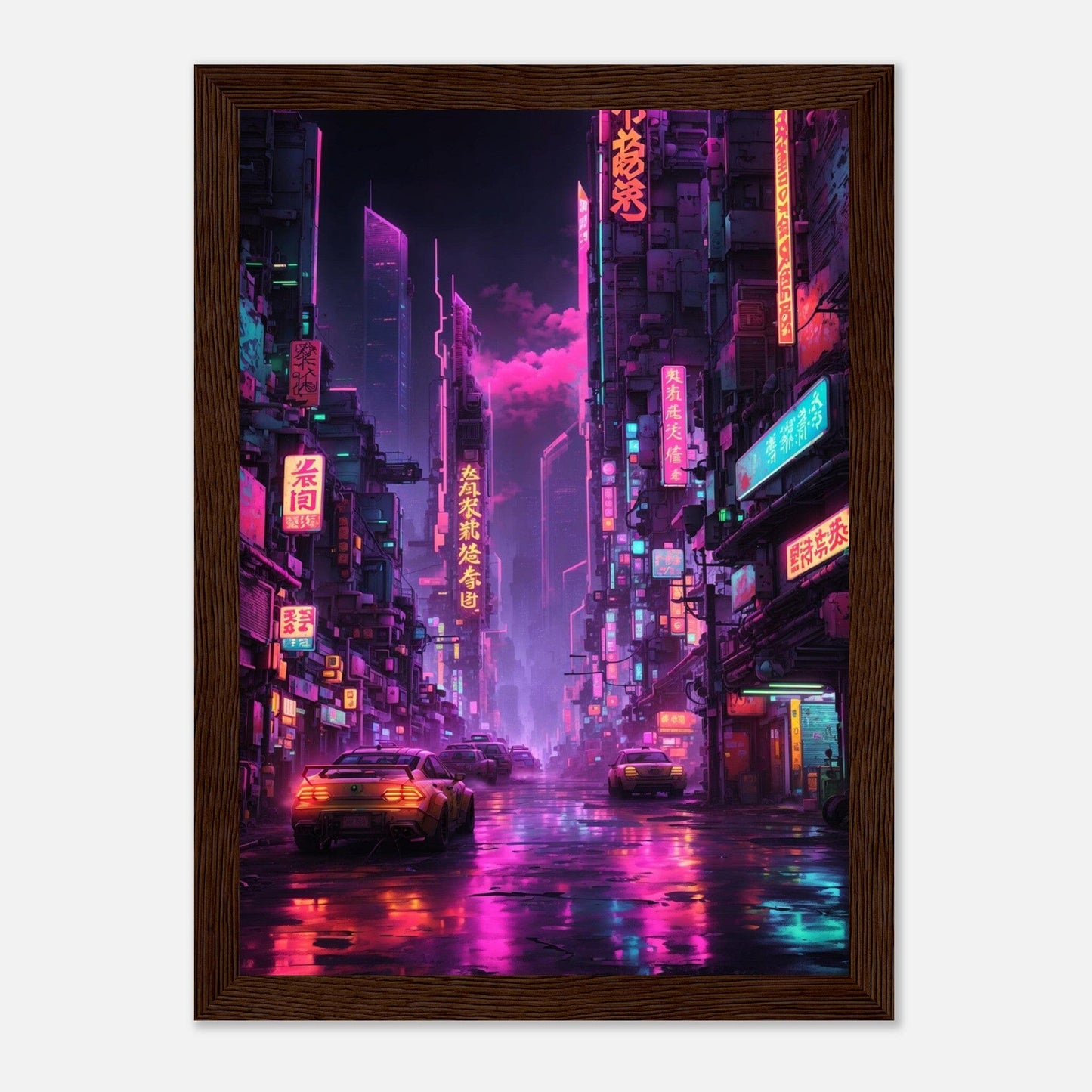 Premium Matte Paper Wooden Framed Poster - Exklusive Kunst in stilvollen Holzrahmen Print Material Modern Masterpieces A4 21x29.7 cm / 8x12″ Dark wood frame 