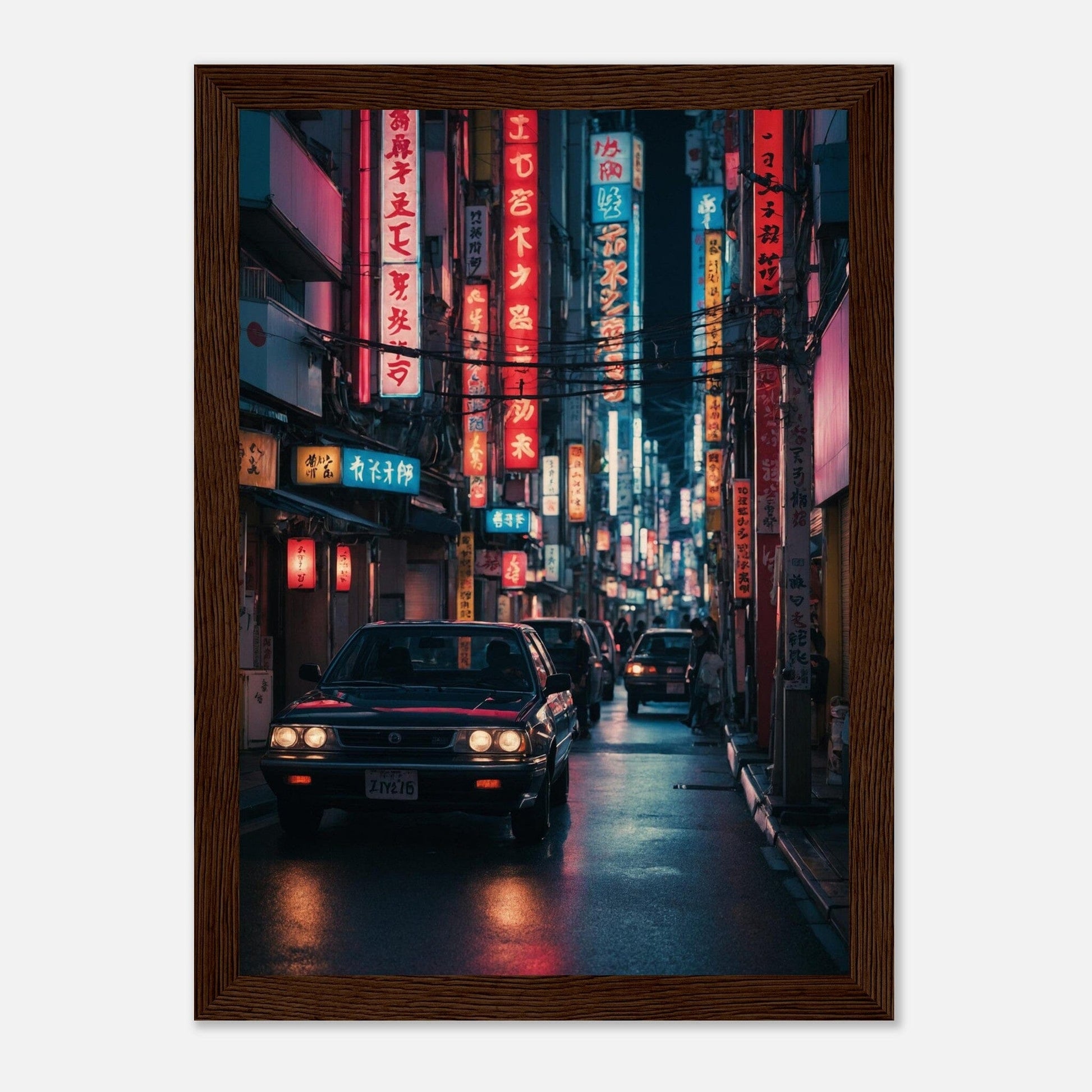 Premium Matte Paper Wooden Framed Poster - Exklusive Kunst in stilvollen Holzrahmen Print Material Modern Masterpieces A4 21x29.7 cm / 8x12″ Dark wood frame 