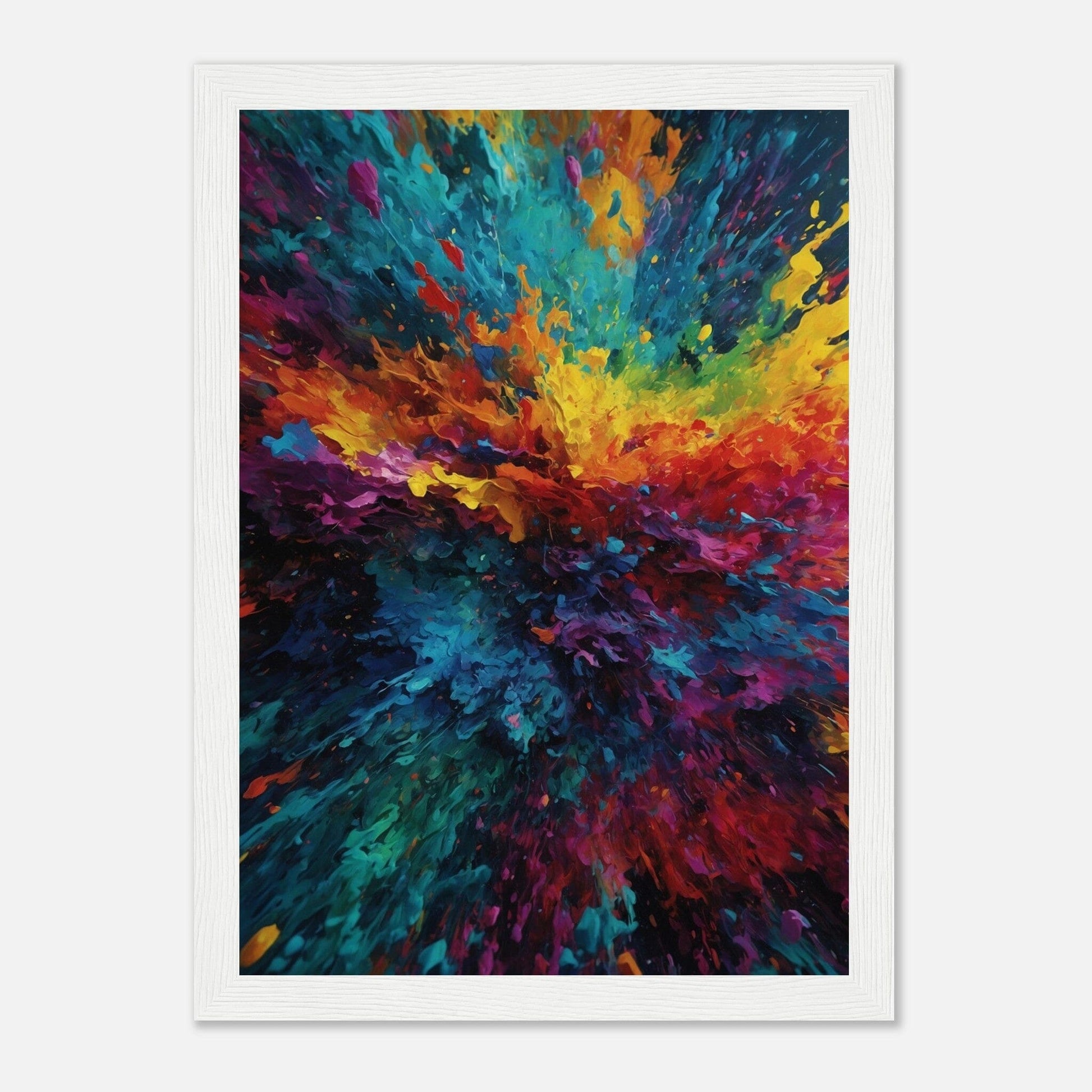 Premium Matte Paper Wooden Framed Poster - Exklusive Kunst in stilvollen Holzrahmen Print Material Modern Masterpieces A4 21x29.7 cm / 8x12″ White frame 