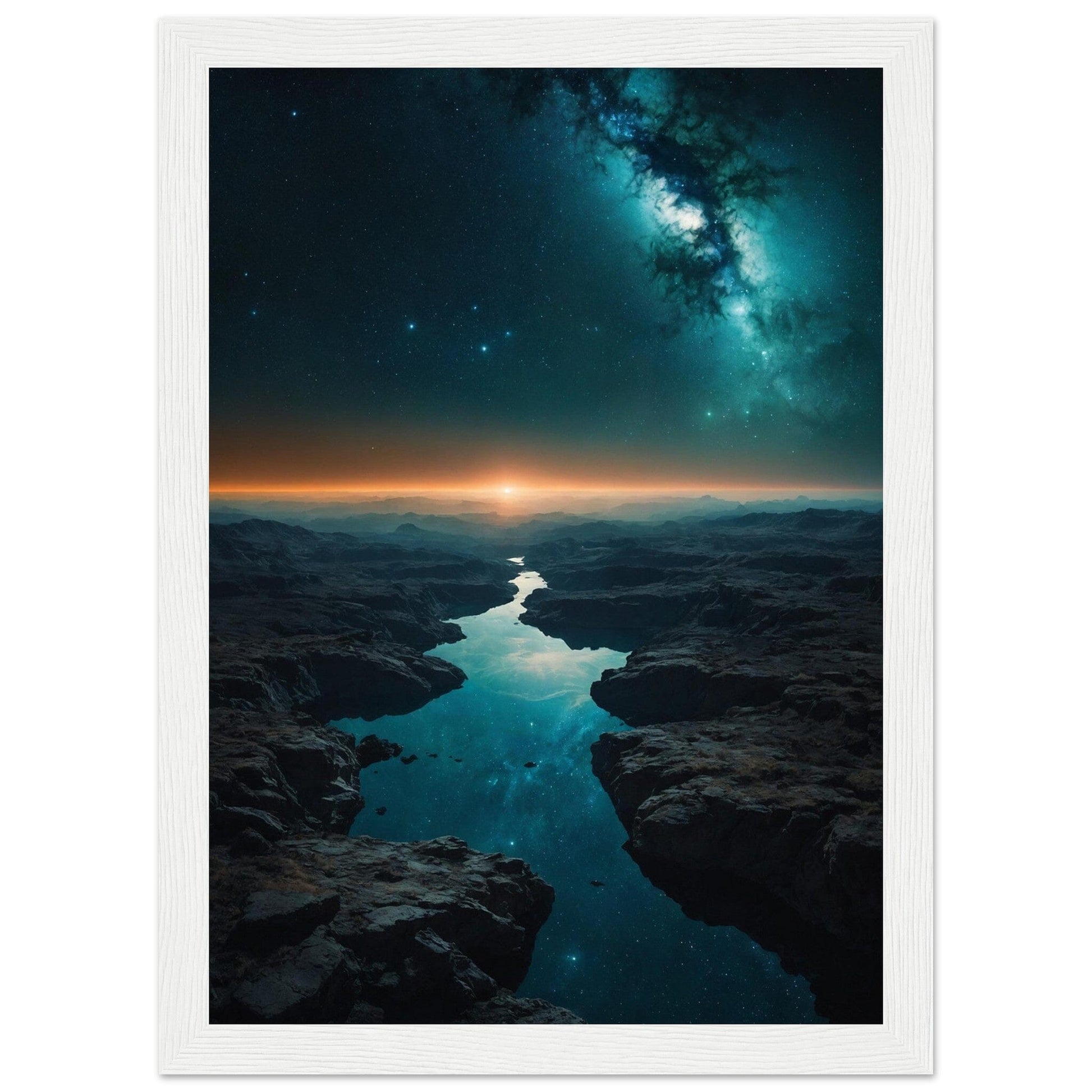 Premium Matte Paper Wooden Framed Poster - Exklusive Kunst in stilvollen Holzrahmen Print Material Modern Masterpieces A4 21x29.7 cm / 8x12″ White frame 