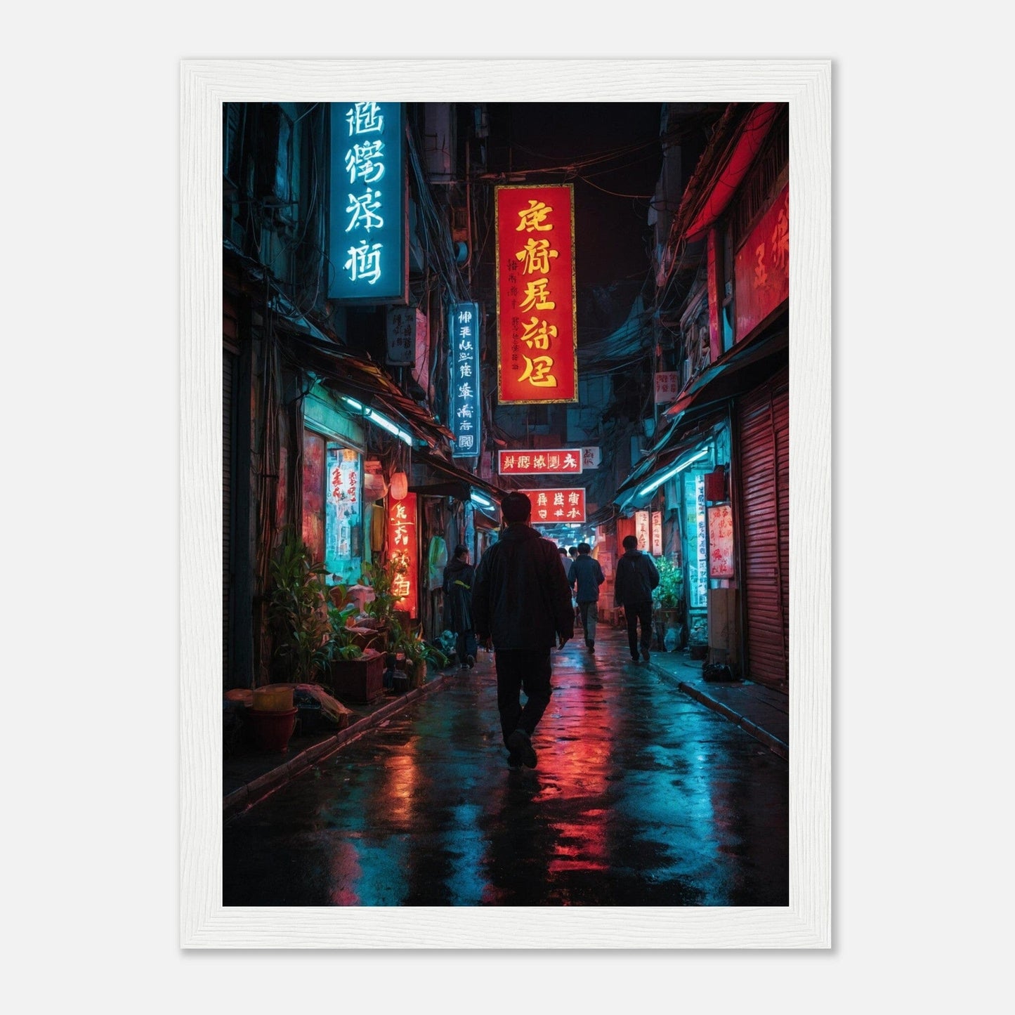 Premium Matte Paper Wooden Framed Poster - Exklusive Kunst in stilvollen Holzrahmen Print Material Modern Masterpieces A4 21x29.7 cm / 8x12″ White frame 