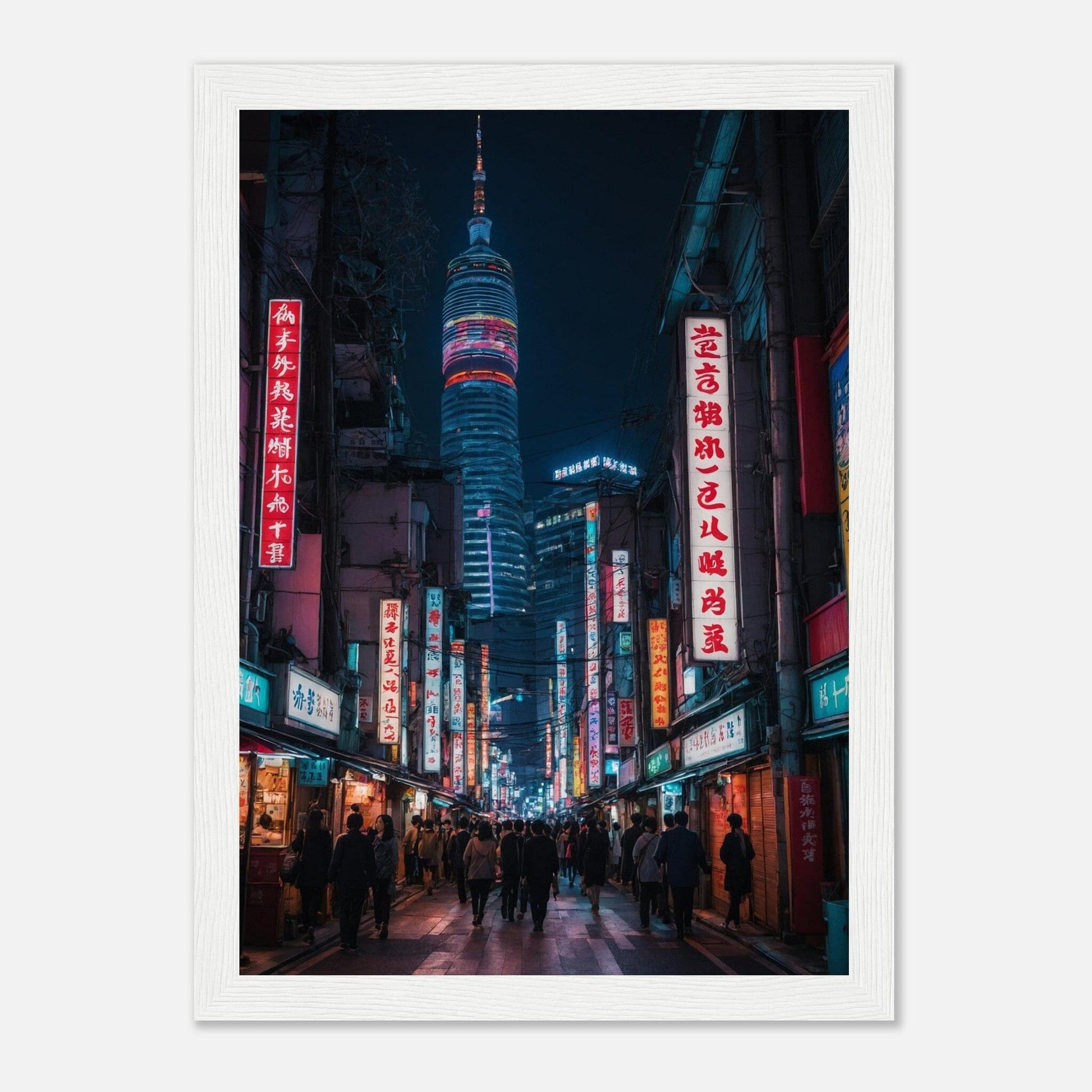 Premium Matte Paper Wooden Framed Poster - Exklusive Kunst in stilvollen Holzrahmen Print Material Modern Masterpieces A4 21x29.7 cm / 8x12″ White frame 