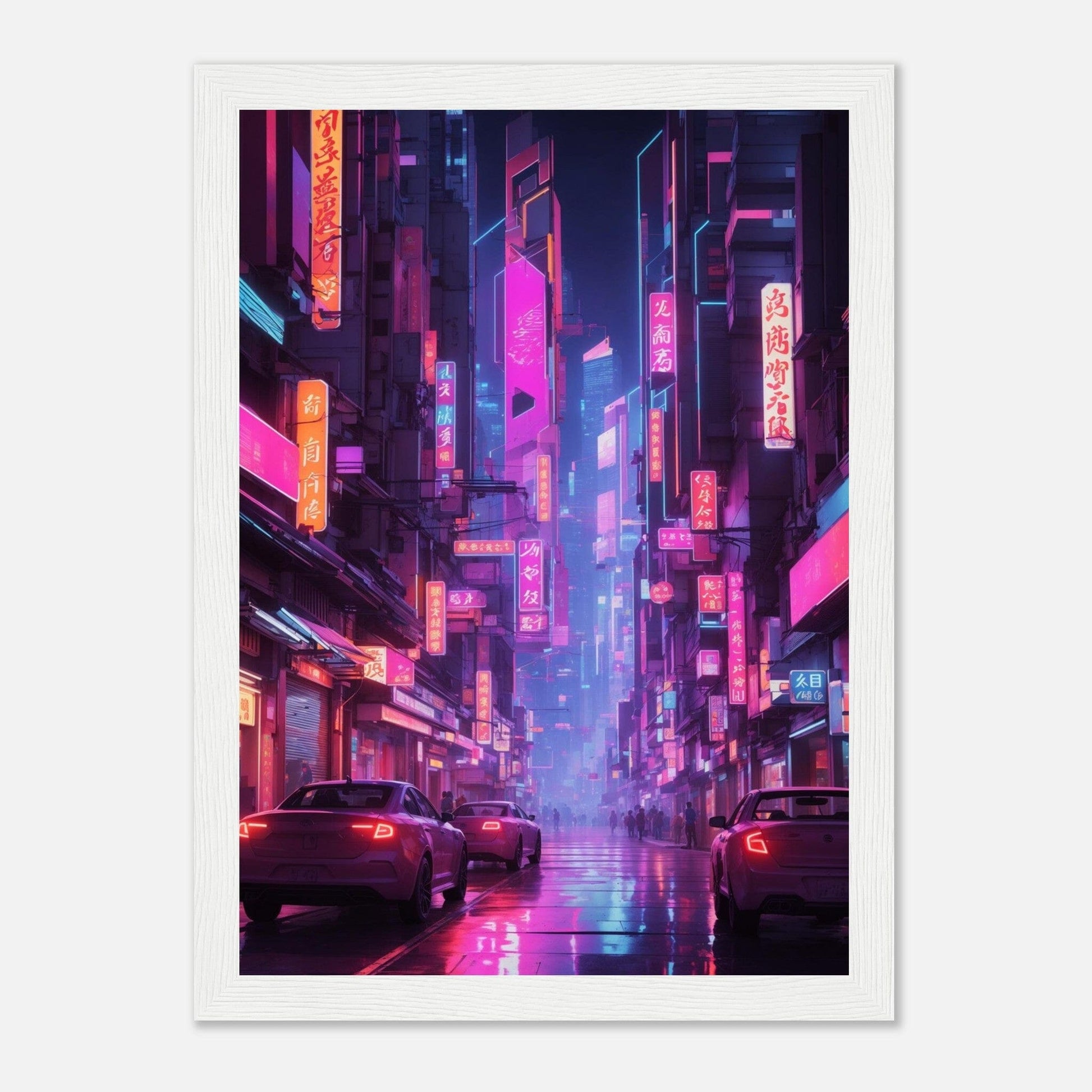 Premium Matte Paper Wooden Framed Poster - Exklusive Kunst in stilvollen Holzrahmen Print Material Modern Masterpieces A4 21x29.7 cm / 8x12″ White frame 