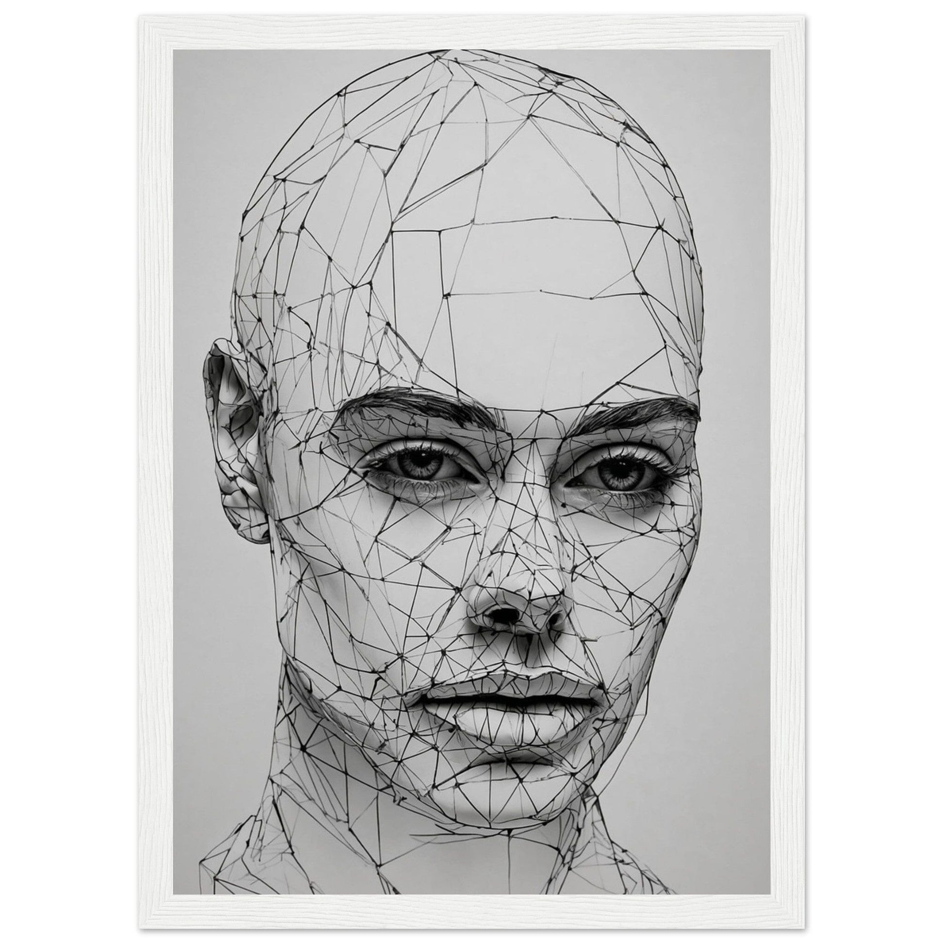 Premium Matte Paper Wooden Framed Poster - Exklusive Kunst in stilvollen Holzrahmen Print Material Modern Masterpieces A4 21x29.7 cm / 8x12″ White frame 