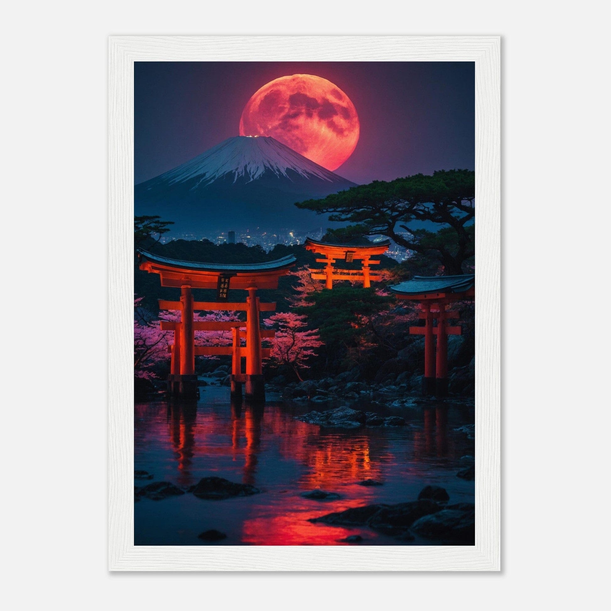 Premium Matte Paper Wooden Framed Poster - Exklusive Kunst in stilvollen Holzrahmen Print Material Modern Masterpieces A4 21x29.7 cm / 8x12″ White frame 