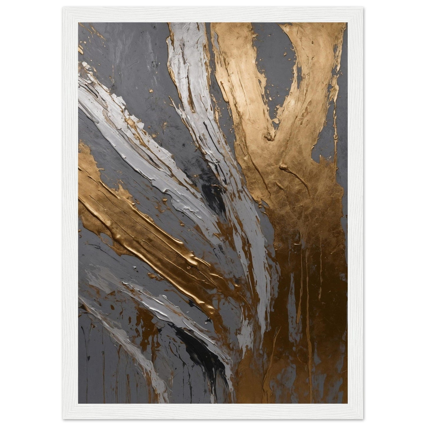 Premium Matte Paper Wooden Framed Poster - Exklusive Kunst in stilvollen Holzrahmen Print Material Modern Masterpieces A4 21x29.7 cm / 8x12″ White frame 