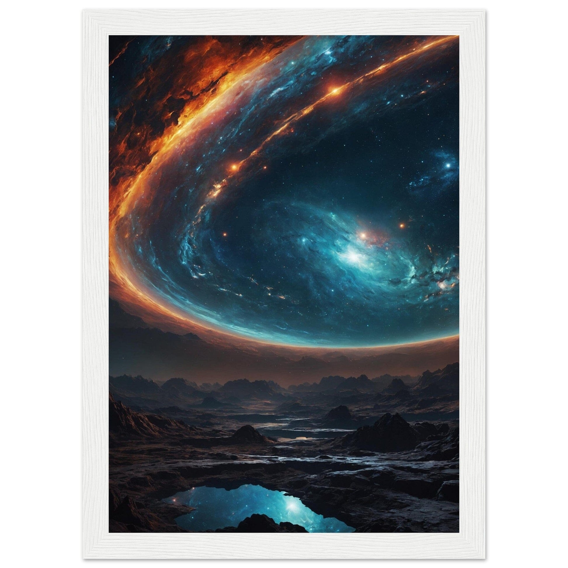 Premium Matte Paper Wooden Framed Poster - Exklusive Kunst in stilvollen Holzrahmen Print Material Modern Masterpieces A4 21x29.7 cm / 8x12″ White frame 