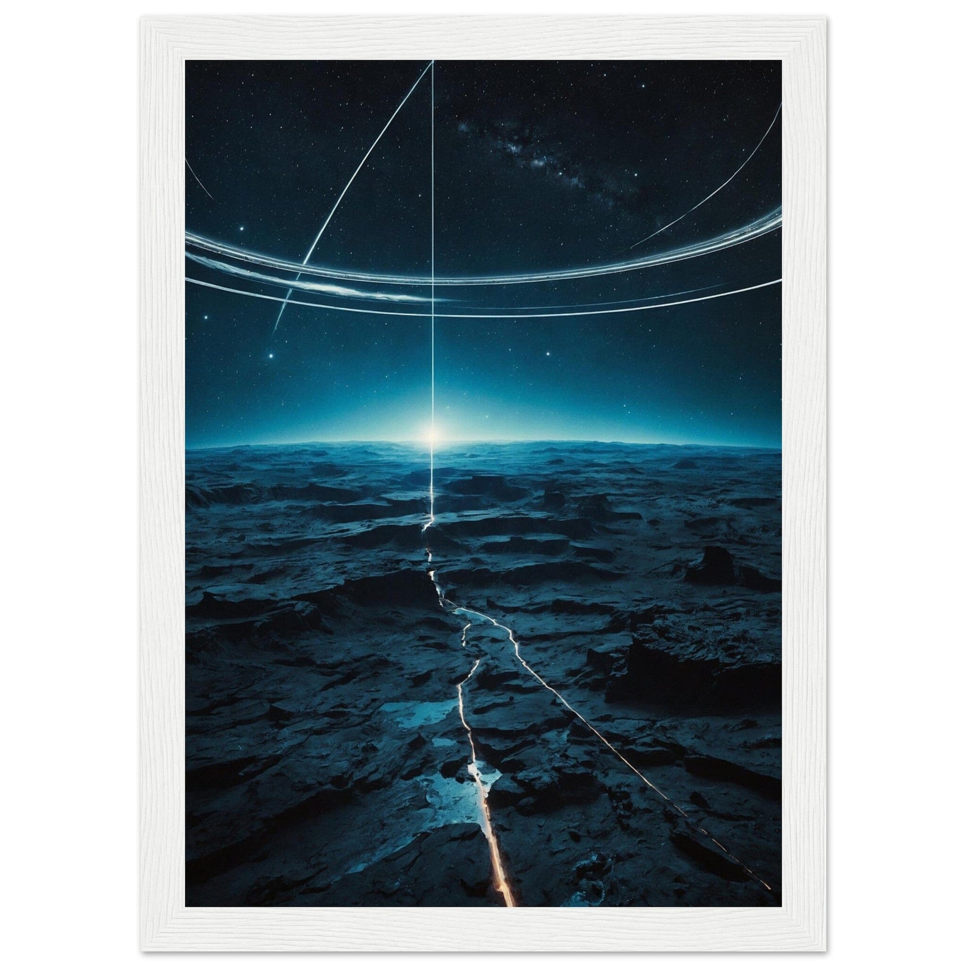 Premium Matte Paper Wooden Framed Poster - Exklusive Kunst in stilvollen Holzrahmen Print Material Modern Masterpieces A4 21x29.7 cm / 8x12″ White frame 