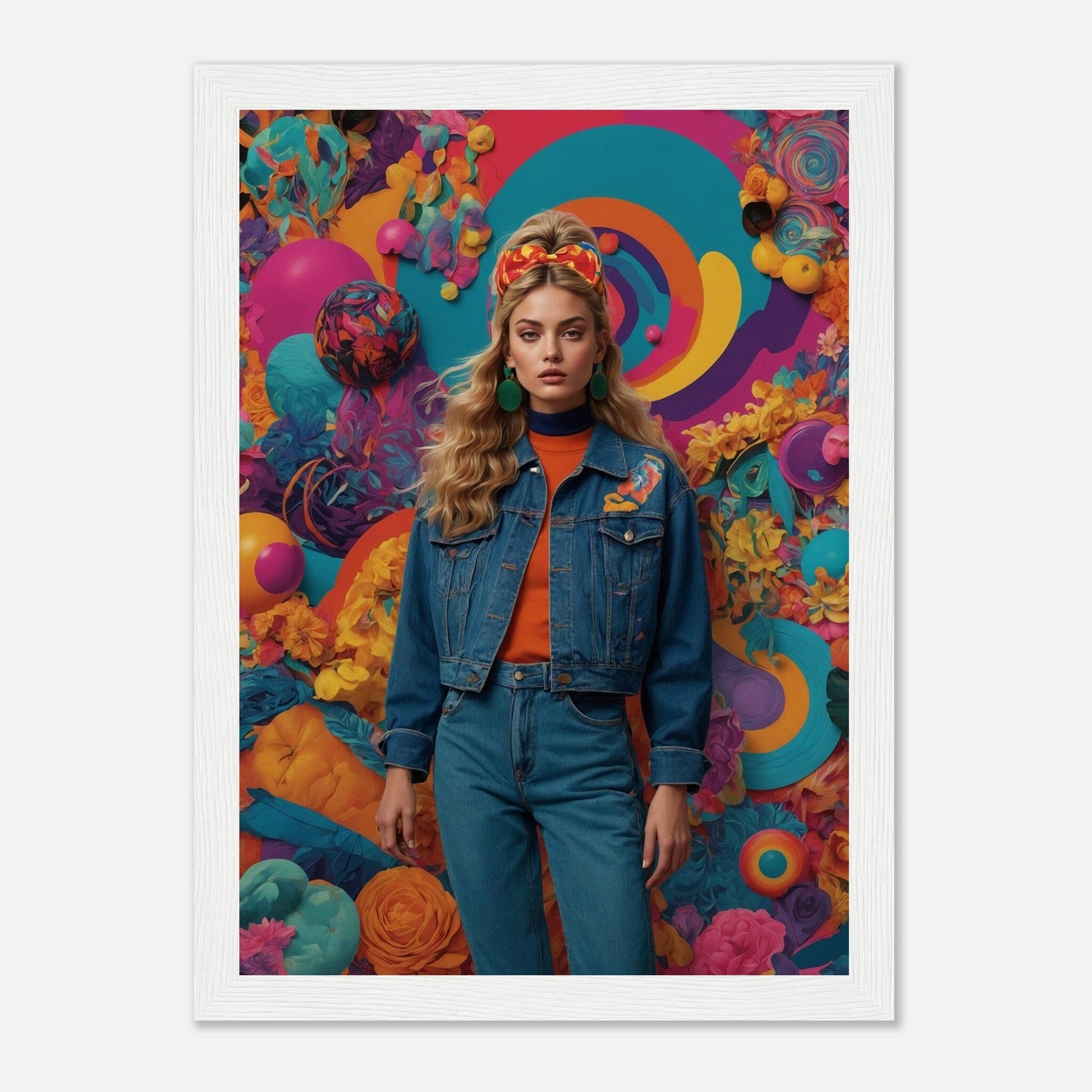 Premium Matte Paper Wooden Framed Poster - Exklusive Kunst in stilvollen Holzrahmen Print Material Modern Masterpieces A4 21x29.7 cm / 8x12″ White frame 