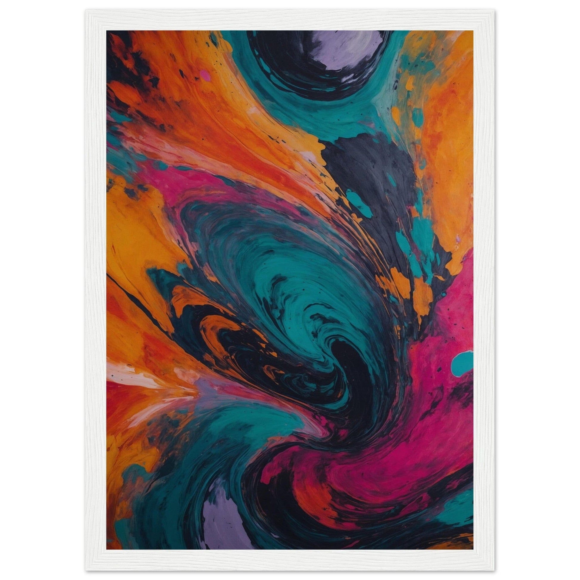 Premium Matte Paper Wooden Framed Poster - Exklusive Kunst in stilvollen Holzrahmen Print Material Modern Masterpieces A4 21x29.7 cm / 8x12″ White frame 
