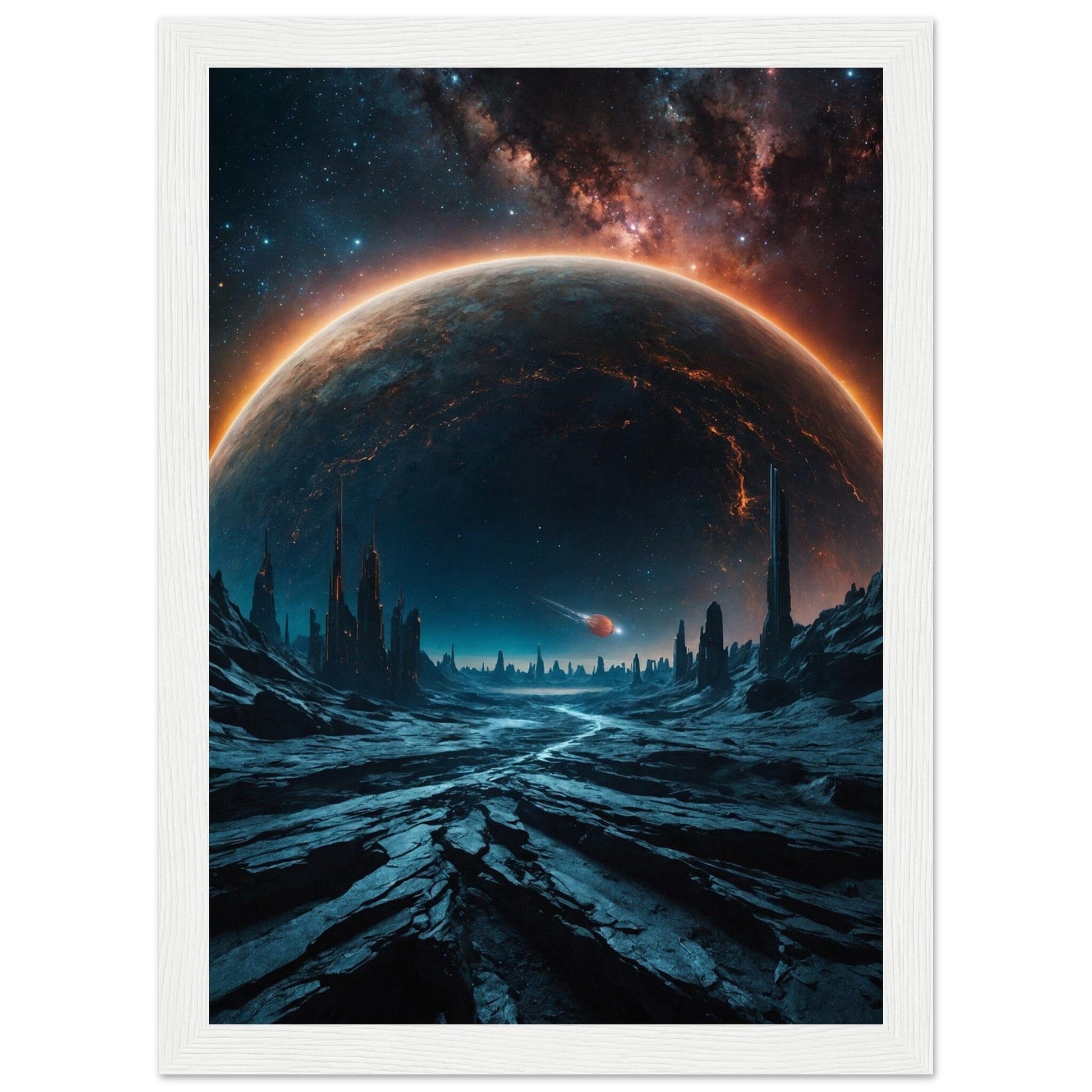 Premium Matte Paper Wooden Framed Poster - Exklusive Kunst in stilvollen Holzrahmen Print Material Modern Masterpieces A4 21x29.7 cm / 8x12″ White frame 
