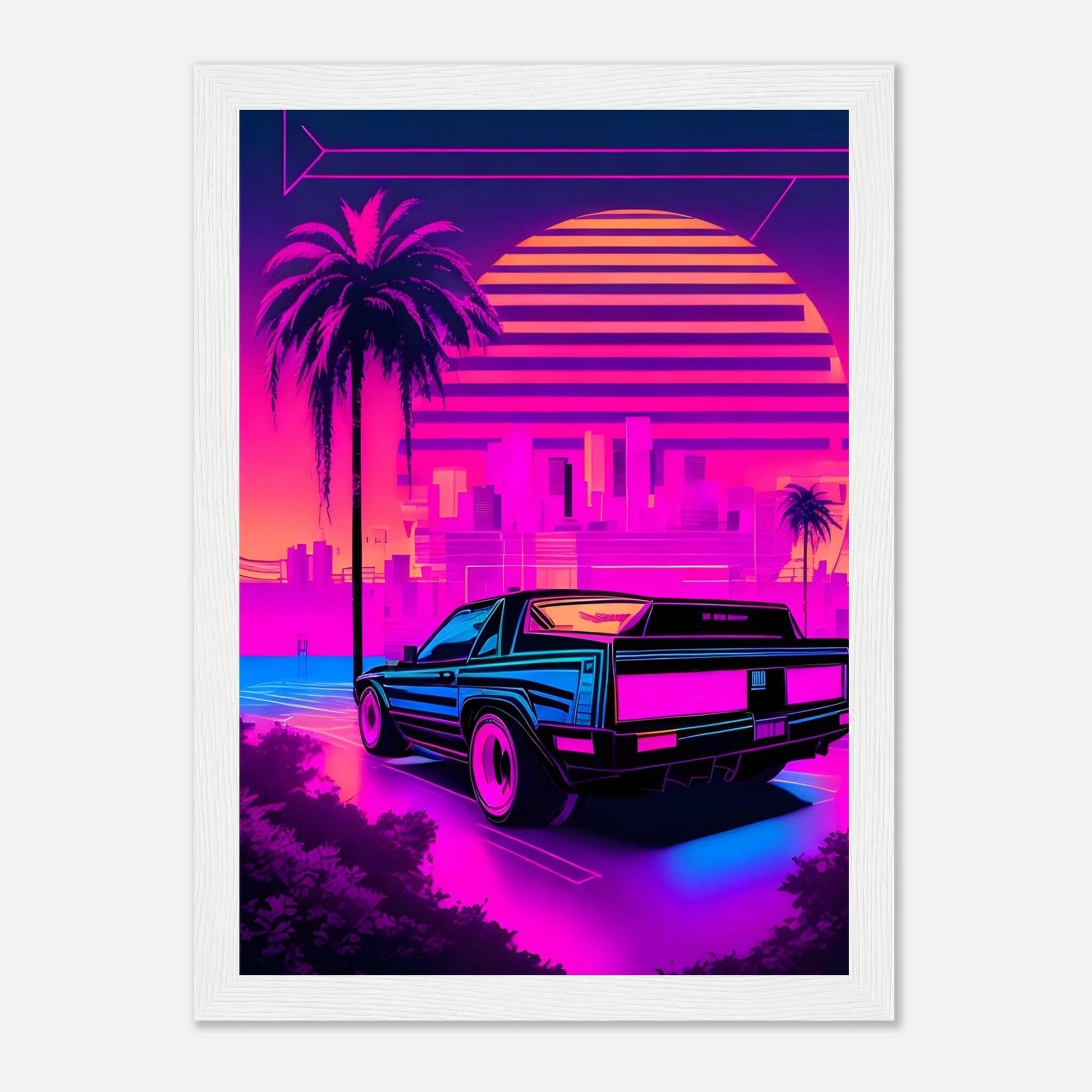Premium Matte Paper Wooden Framed Poster - Exklusive Kunst in stilvollen Holzrahmen Print Material Modern Masterpieces A4 21x29.7 cm / 8x12″ White frame 