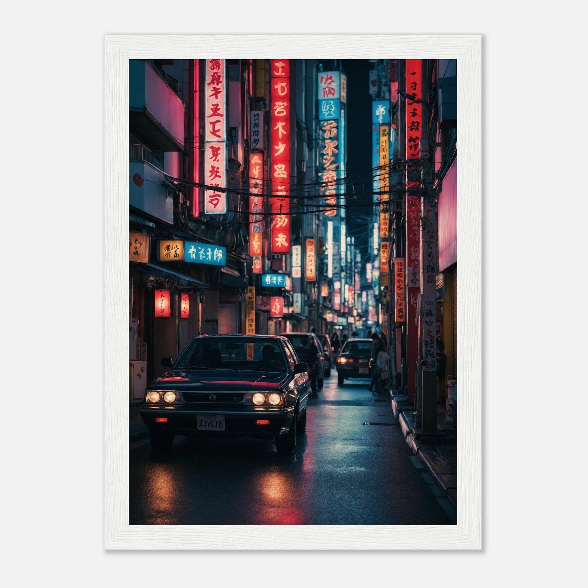 Premium Matte Paper Wooden Framed Poster - Exklusive Kunst in stilvollen Holzrahmen Print Material Modern Masterpieces A4 21x29.7 cm / 8x12″ White frame 