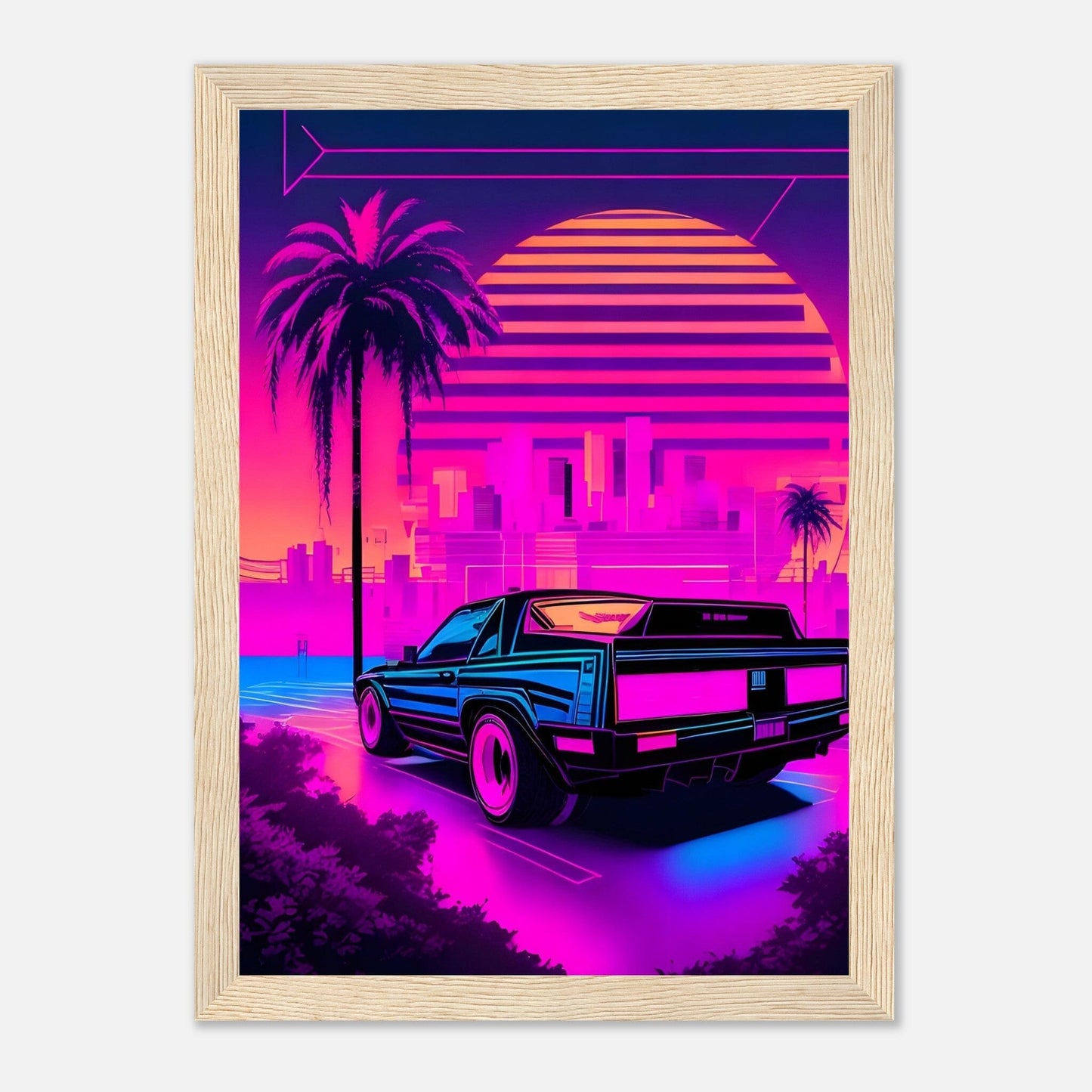 Premium Matte Paper Wooden Framed Poster - Exklusive Kunst in stilvollen Holzrahmen Print Material Modern Masterpieces A4 21x29.7 cm / 8x12″ Wood frame 