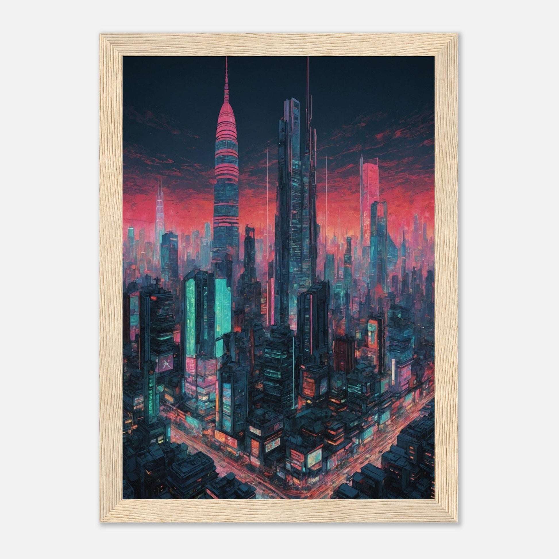Premium Matte Paper Wooden Framed Poster - Exklusive Kunst in stilvollen Holzrahmen Print Material Modern Masterpieces A4 21x29.7 cm / 8x12″ Wood frame 