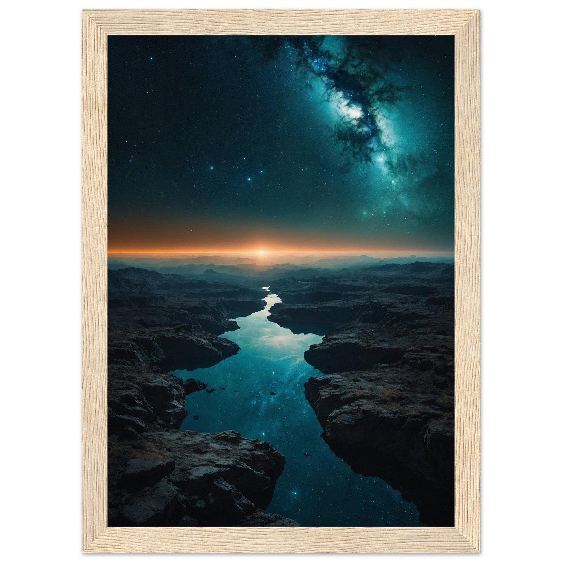 Premium Matte Paper Wooden Framed Poster - Exklusive Kunst in stilvollen Holzrahmen Print Material Modern Masterpieces A4 21x29.7 cm / 8x12″ Wood frame 