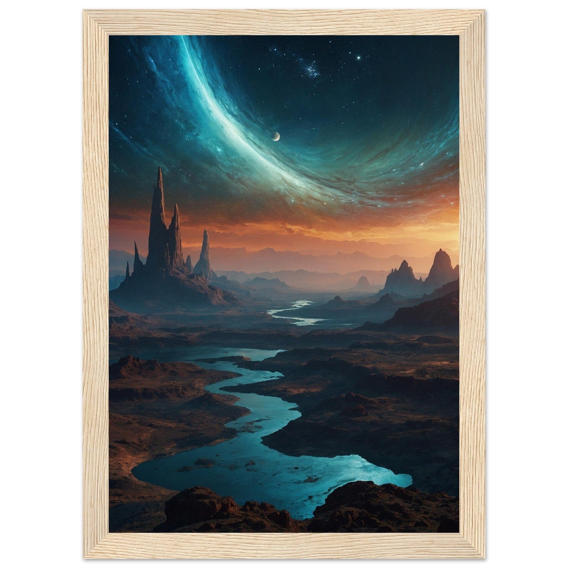 Premium Matte Paper Wooden Framed Poster - Exklusive Kunst in stilvollen Holzrahmen Print Material Modern Masterpieces A4 21x29.7 cm / 8x12″ Wood frame 