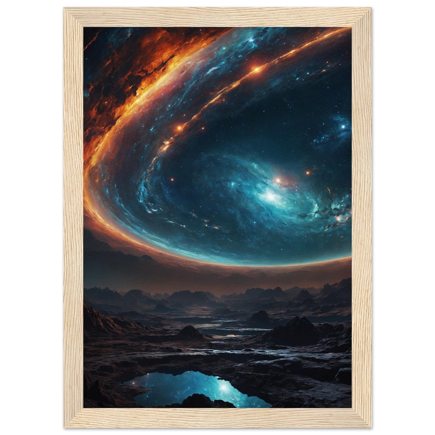 Premium Matte Paper Wooden Framed Poster - Exklusive Kunst in stilvollen Holzrahmen Print Material Modern Masterpieces A4 21x29.7 cm / 8x12″ Wood frame 