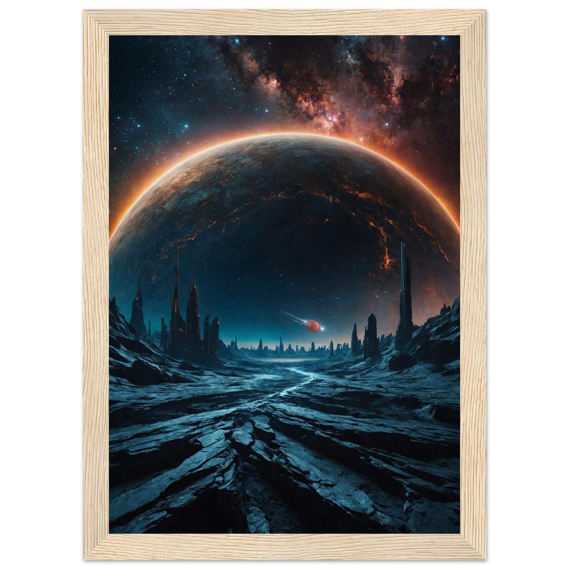 Premium Matte Paper Wooden Framed Poster - Exklusive Kunst in stilvollen Holzrahmen Print Material Modern Masterpieces A4 21x29.7 cm / 8x12″ Wood frame 