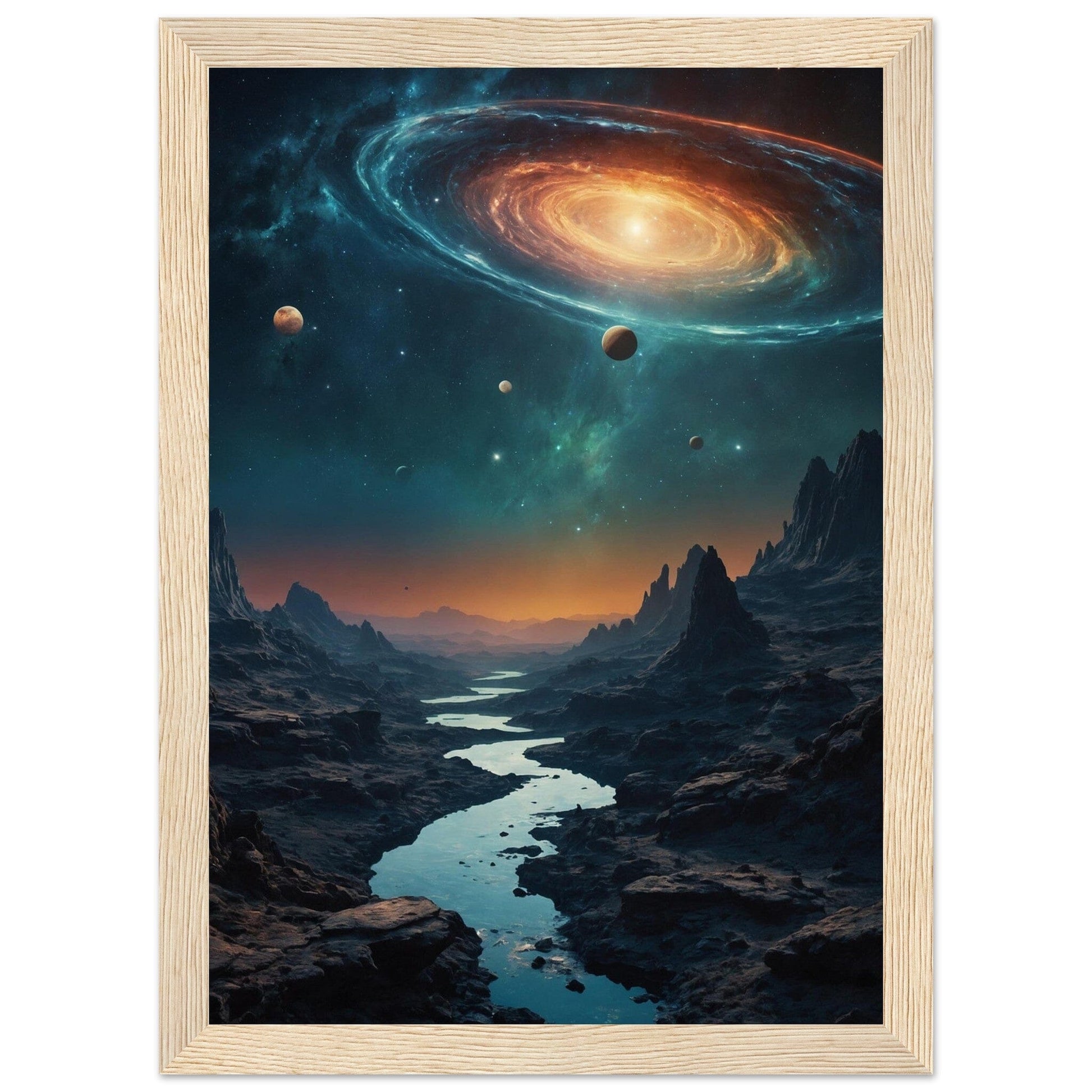 Premium Matte Paper Wooden Framed Poster - Exklusive Kunst in stilvollen Holzrahmen Print Material Modern Masterpieces A4 21x29.7 cm / 8x12″ Wood frame 