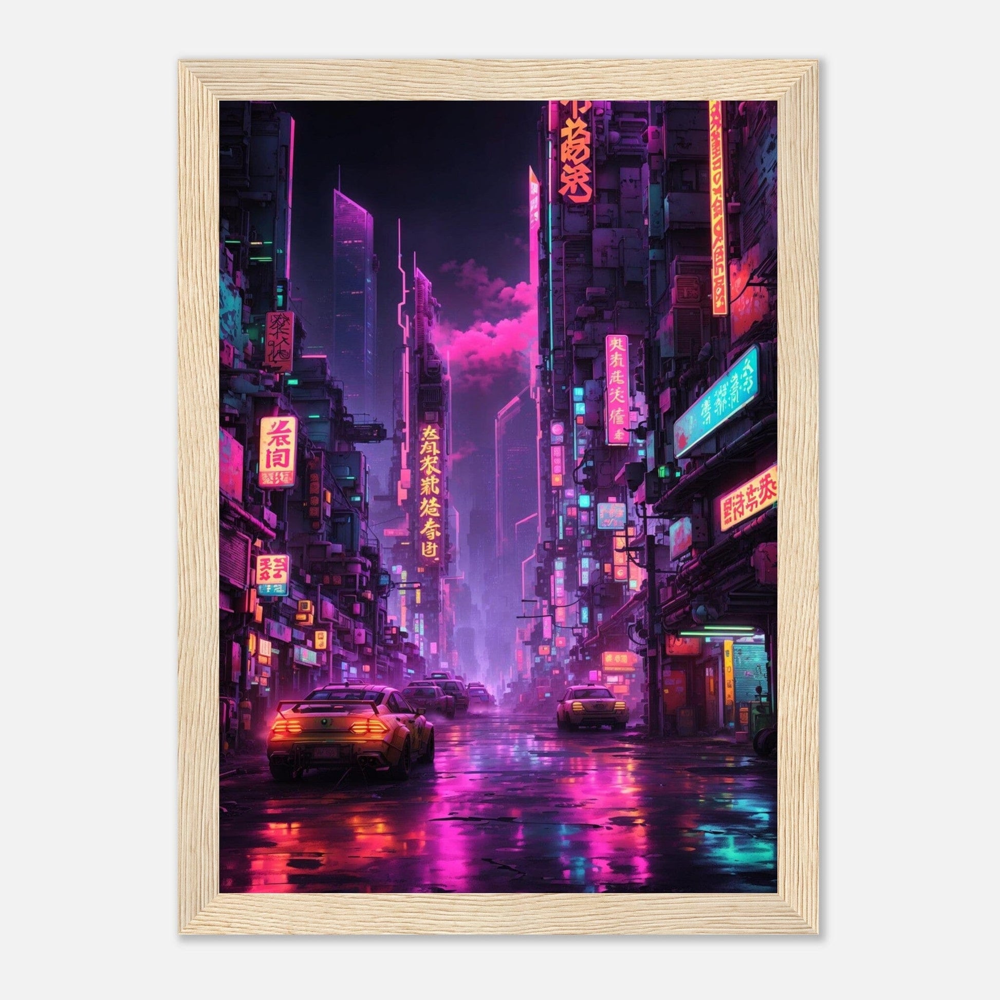 Premium Matte Paper Wooden Framed Poster - Exklusive Kunst in stilvollen Holzrahmen Print Material Modern Masterpieces A4 21x29.7 cm / 8x12″ Wood frame 