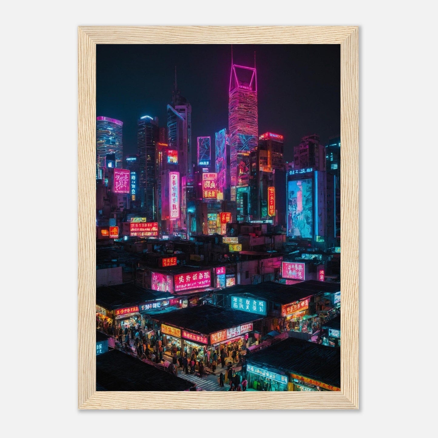 Premium Matte Paper Wooden Framed Poster - Exklusive Kunst in stilvollen Holzrahmen Print Material Modern Masterpieces A4 21x29.7 cm / 8x12″ Wood frame 