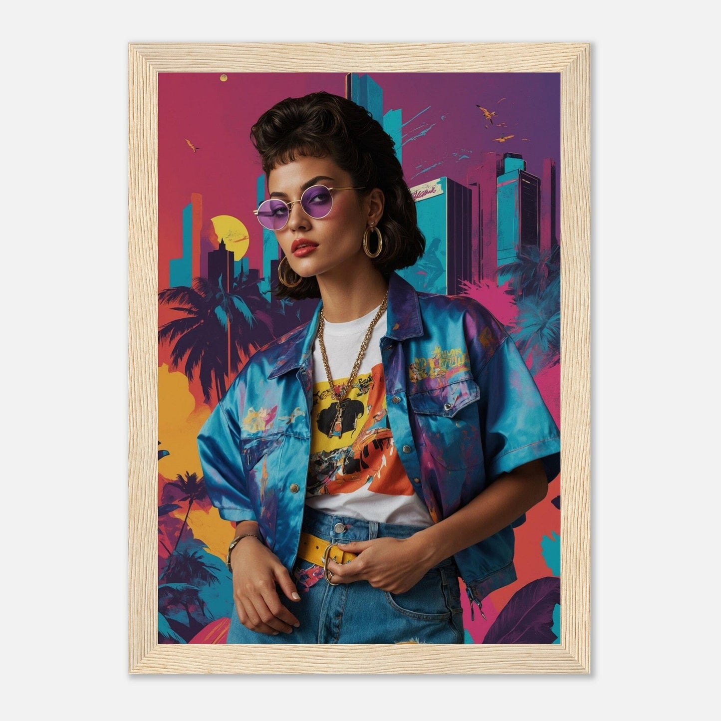 Premium Matte Paper Wooden Framed Poster - Exklusive Kunst in stilvollen Holzrahmen Print Material Modern Masterpieces A4 21x29.7 cm / 8x12″ Wood frame 