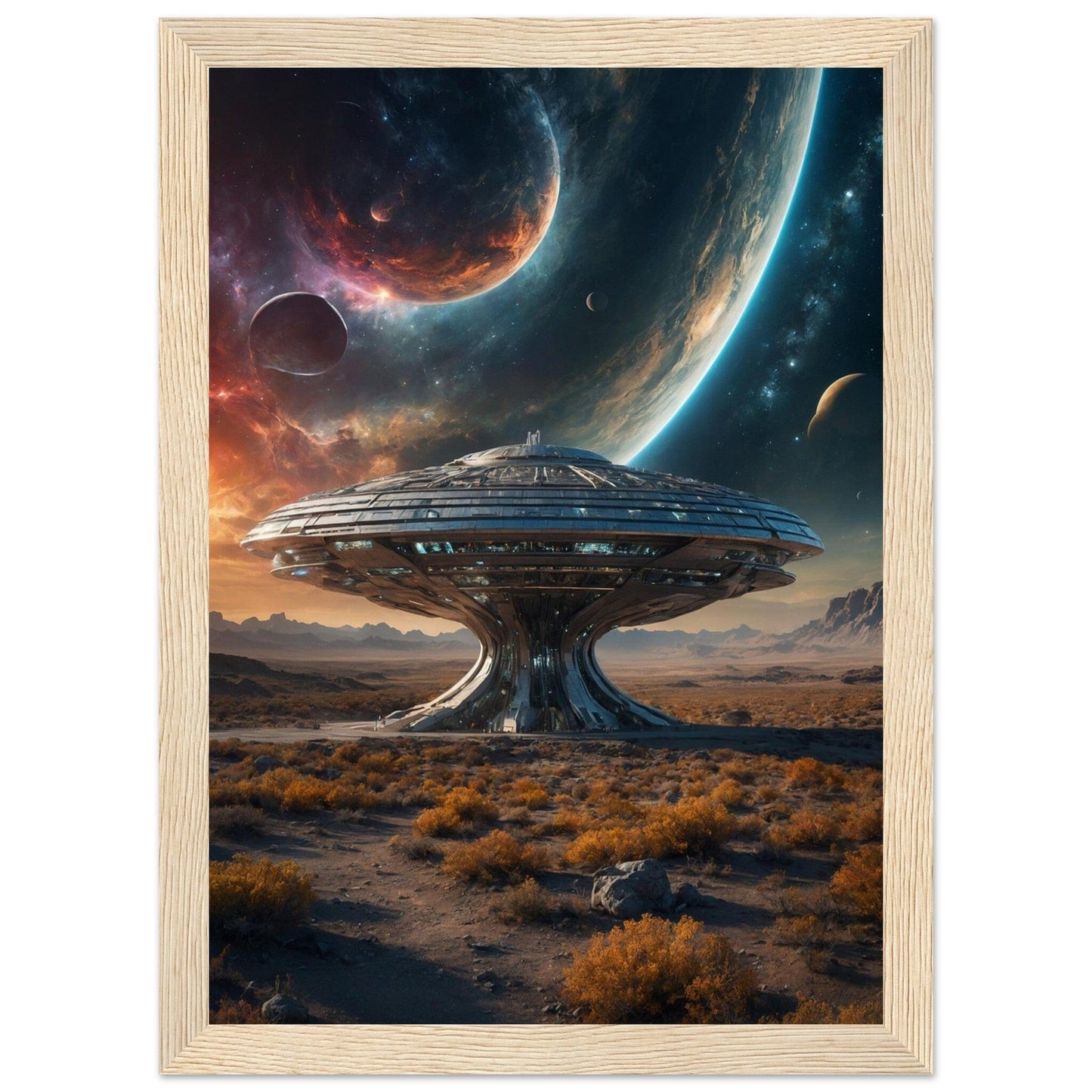 Premium Matte Paper Wooden Framed Poster - Exklusive Kunst in stilvollen Holzrahmen Print Material Modern Masterpieces A4 21x29.7 cm / 8x12″ Wood frame 