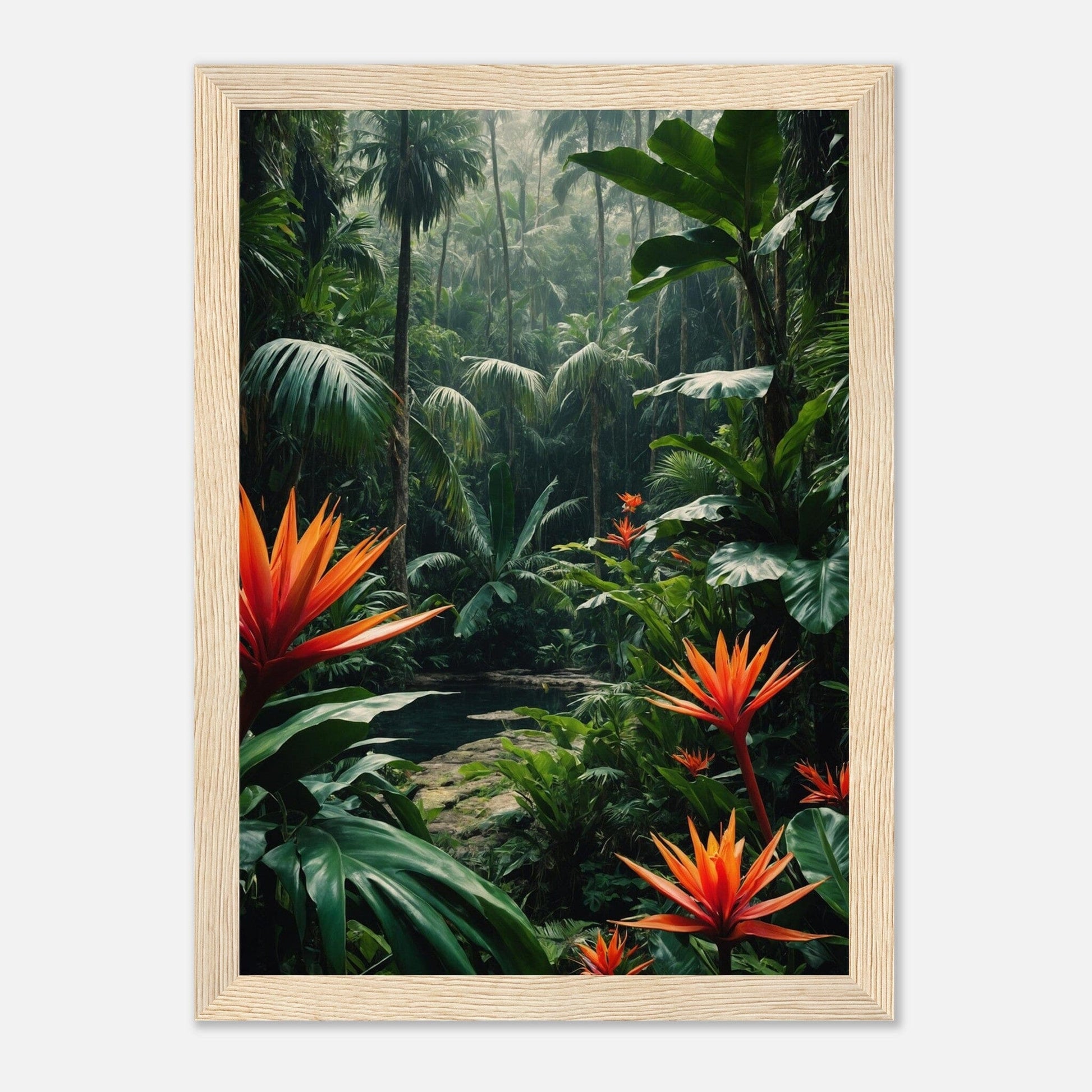Premium Matte Paper Wooden Framed Poster - Exklusive Kunst in stilvollen Holzrahmen Print Material Modern Masterpieces A4 21x29.7 cm / 8x12″ Wood frame 