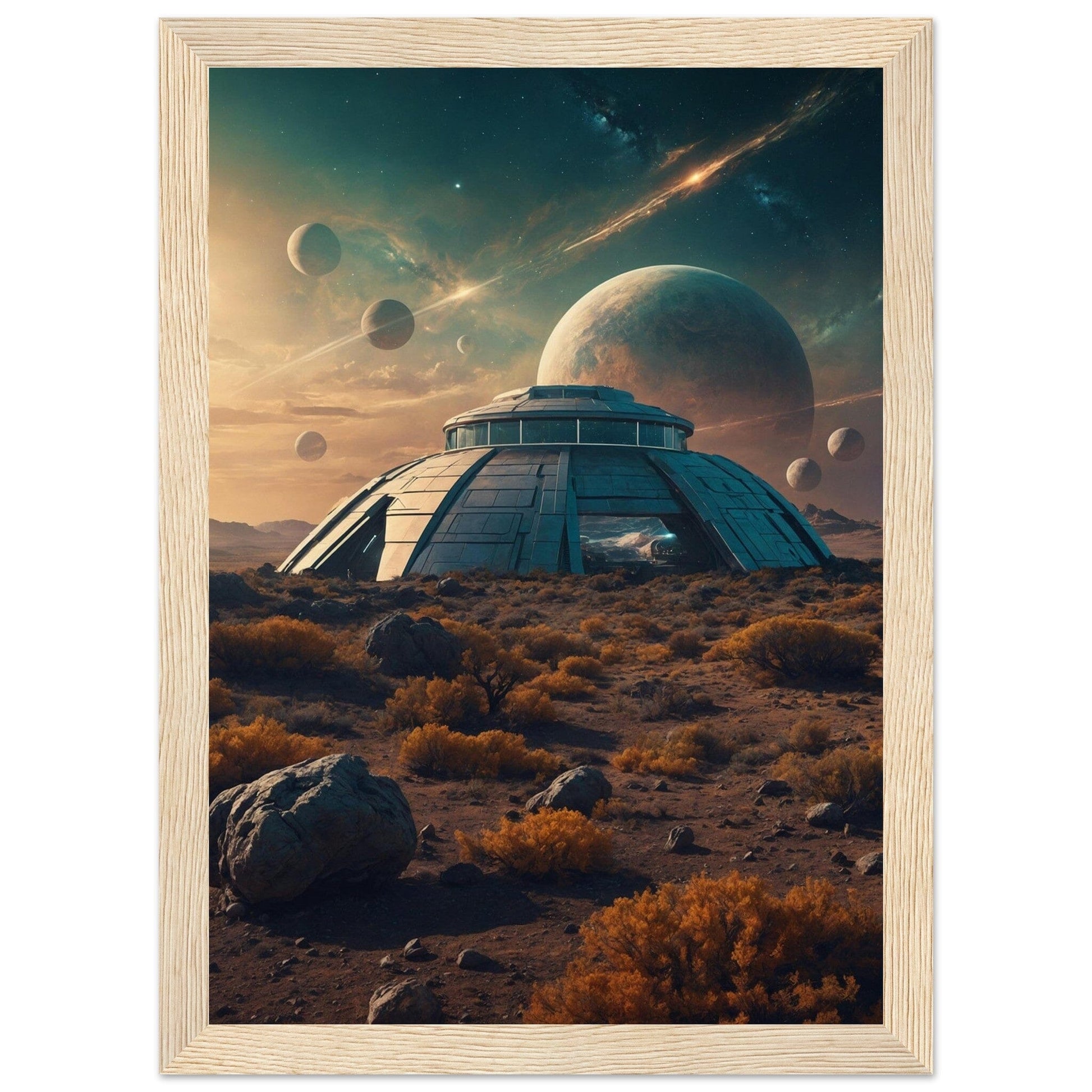 Premium Matte Paper Wooden Framed Poster - Exklusive Kunst in stilvollen Holzrahmen Print Material Modern Masterpieces A4 21x29.7 cm / 8x12″ Wood frame 