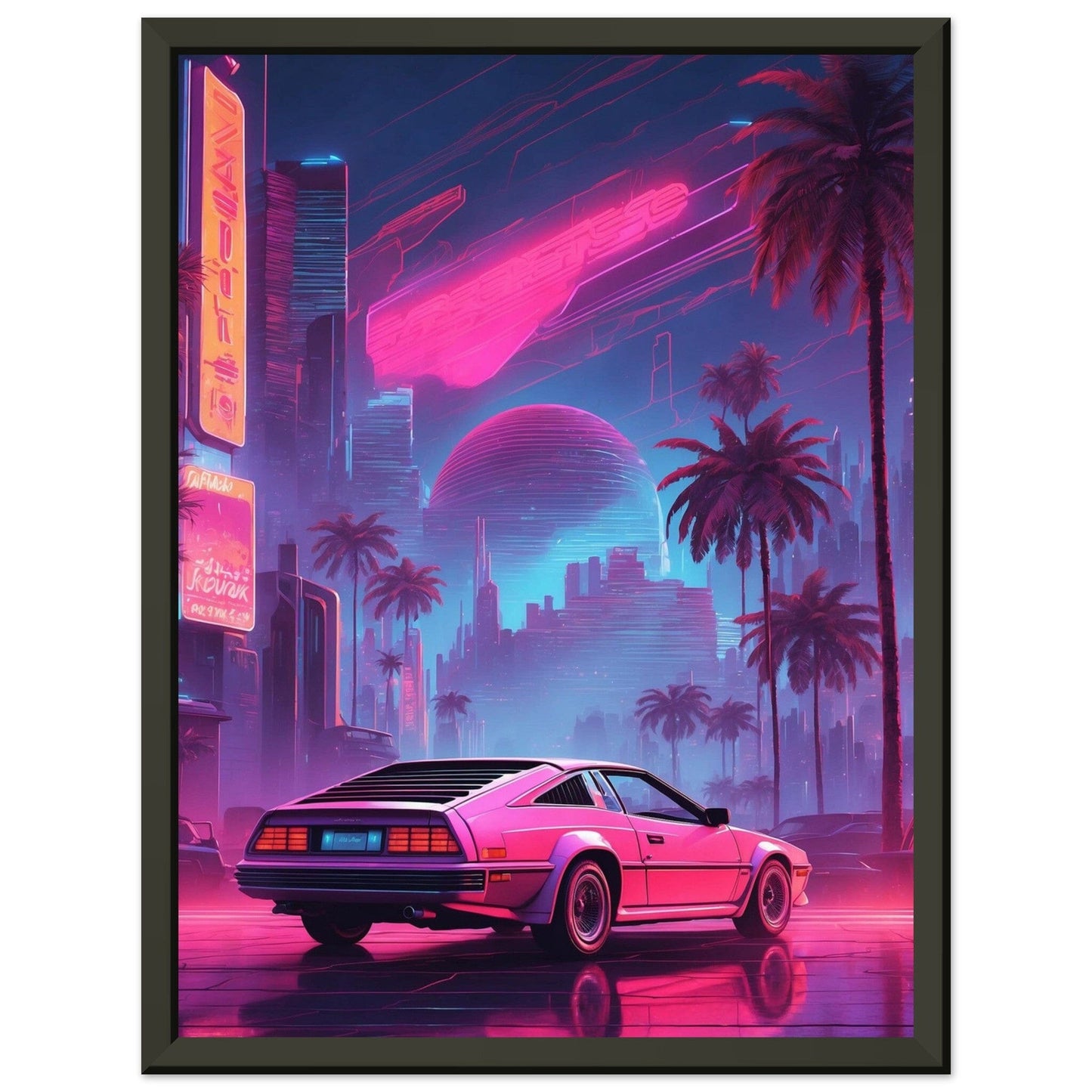Retro Rendezvous: Neon Nights Print Material Modern Masterpieces 30x40 cm / 12x16″ 