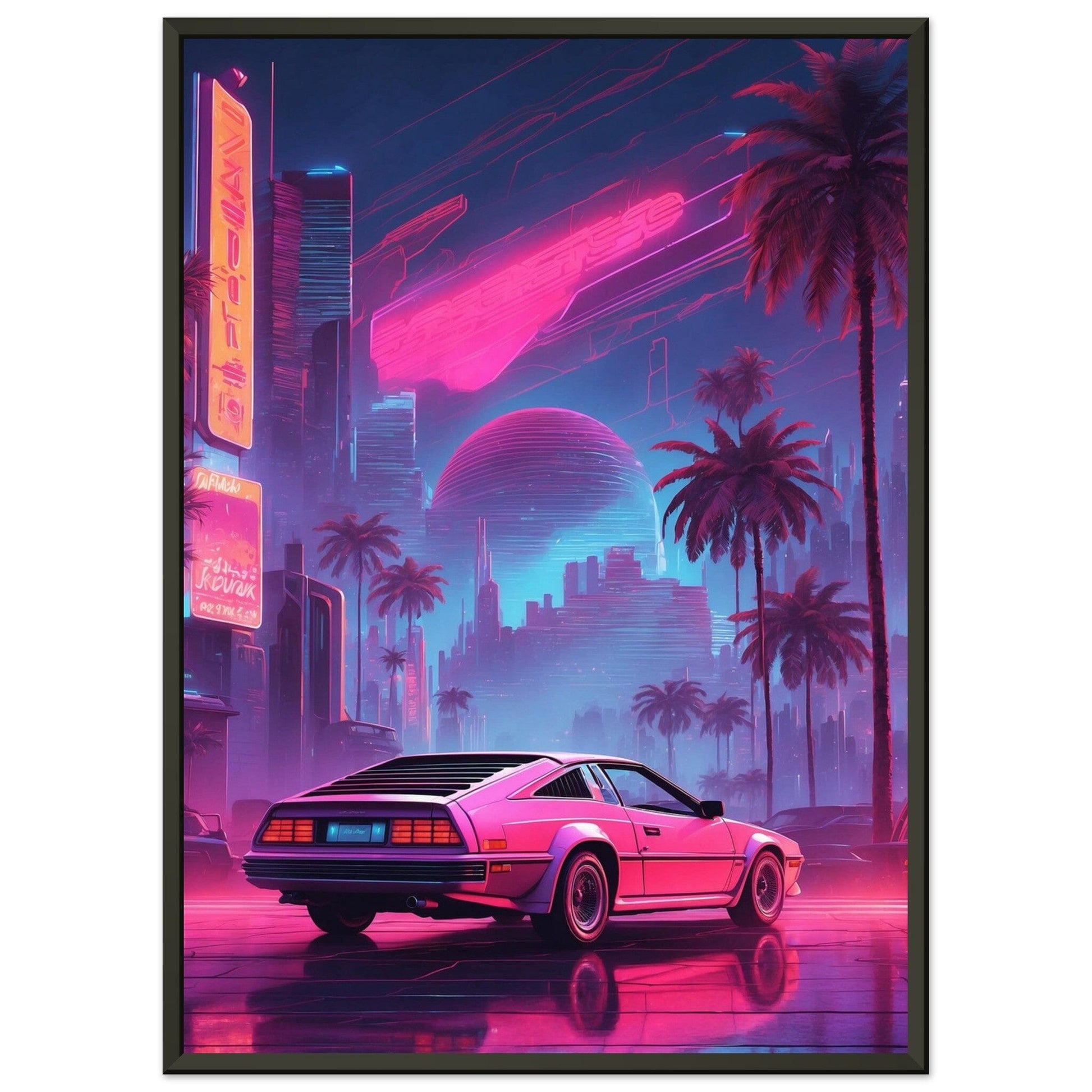 Retro Rendezvous: Neon Nights Print Material Modern Masterpieces 50x70 cm / 20x28″ 