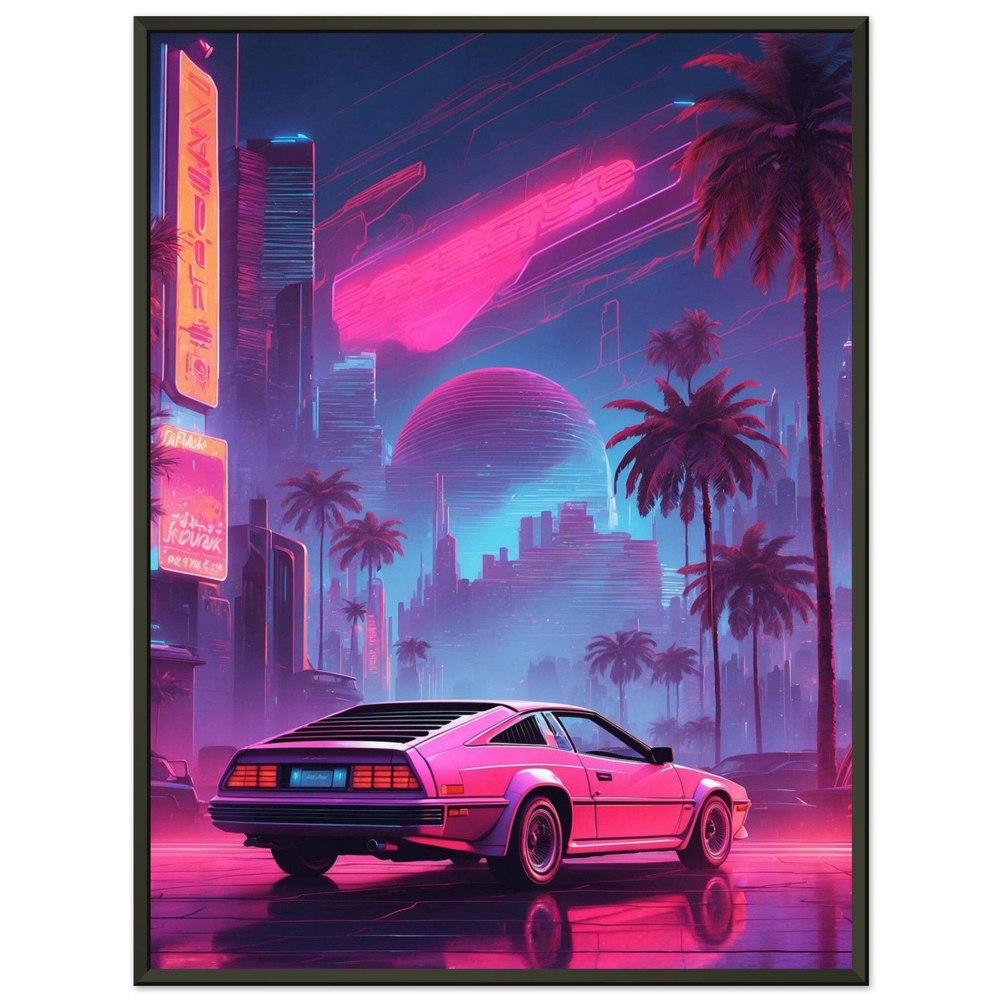 Retro Rendezvous: Neon Nights Print Material Modern Masterpieces 60x80 cm / 24x32″ 