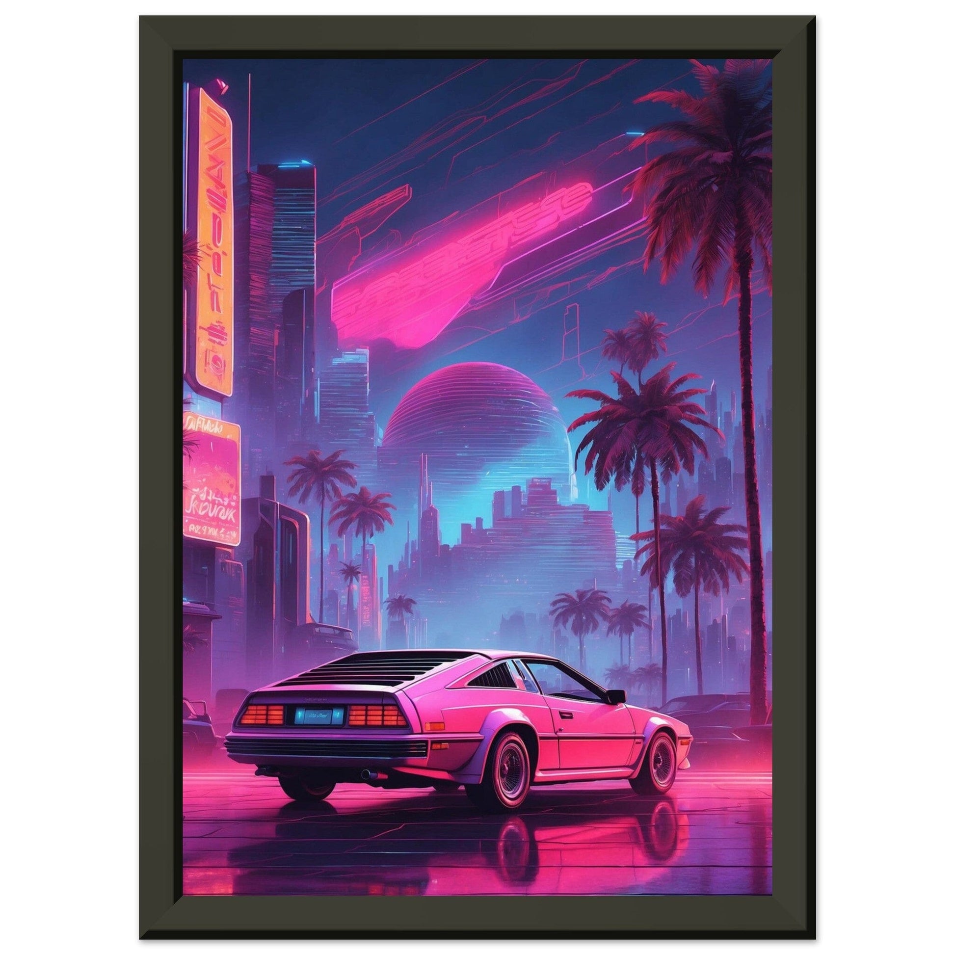 Retro Rendezvous: Neon Nights Print Material Modern Masterpieces A4 21x29.7 cm / 8x12″ 