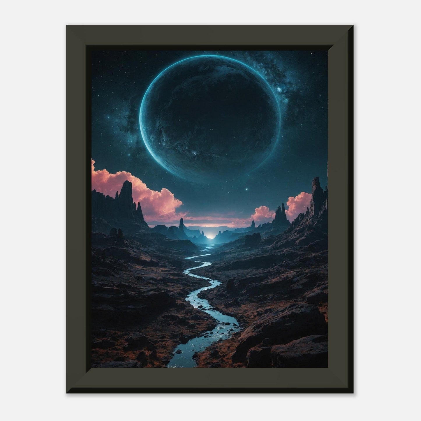 Stellar Serenity: Galactic Glow Print Material Modern Masterpieces 15x20 cm / 6x8″ 