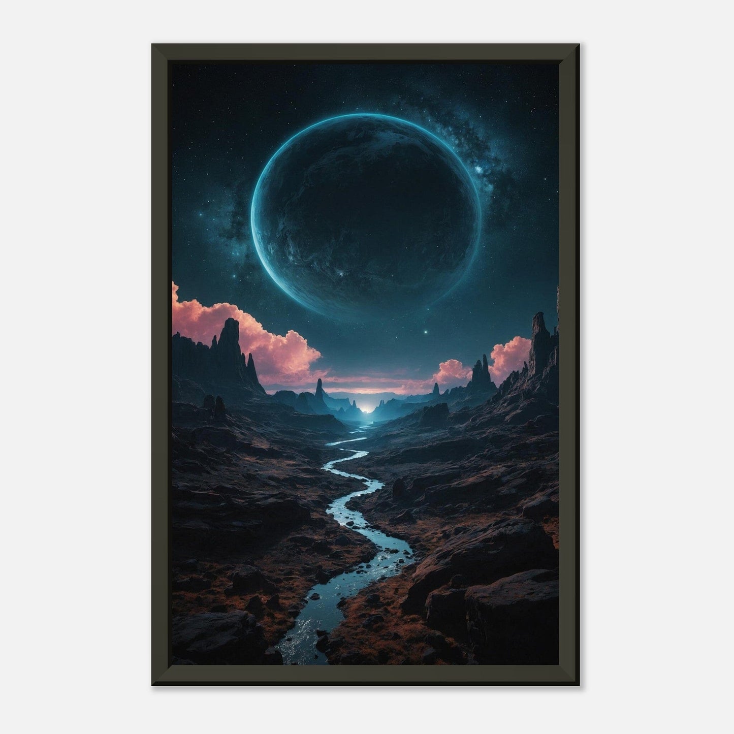 Stellar Serenity: Galactic Glow Print Material Modern Masterpieces 28x43 cm / XL (11x17″) 
