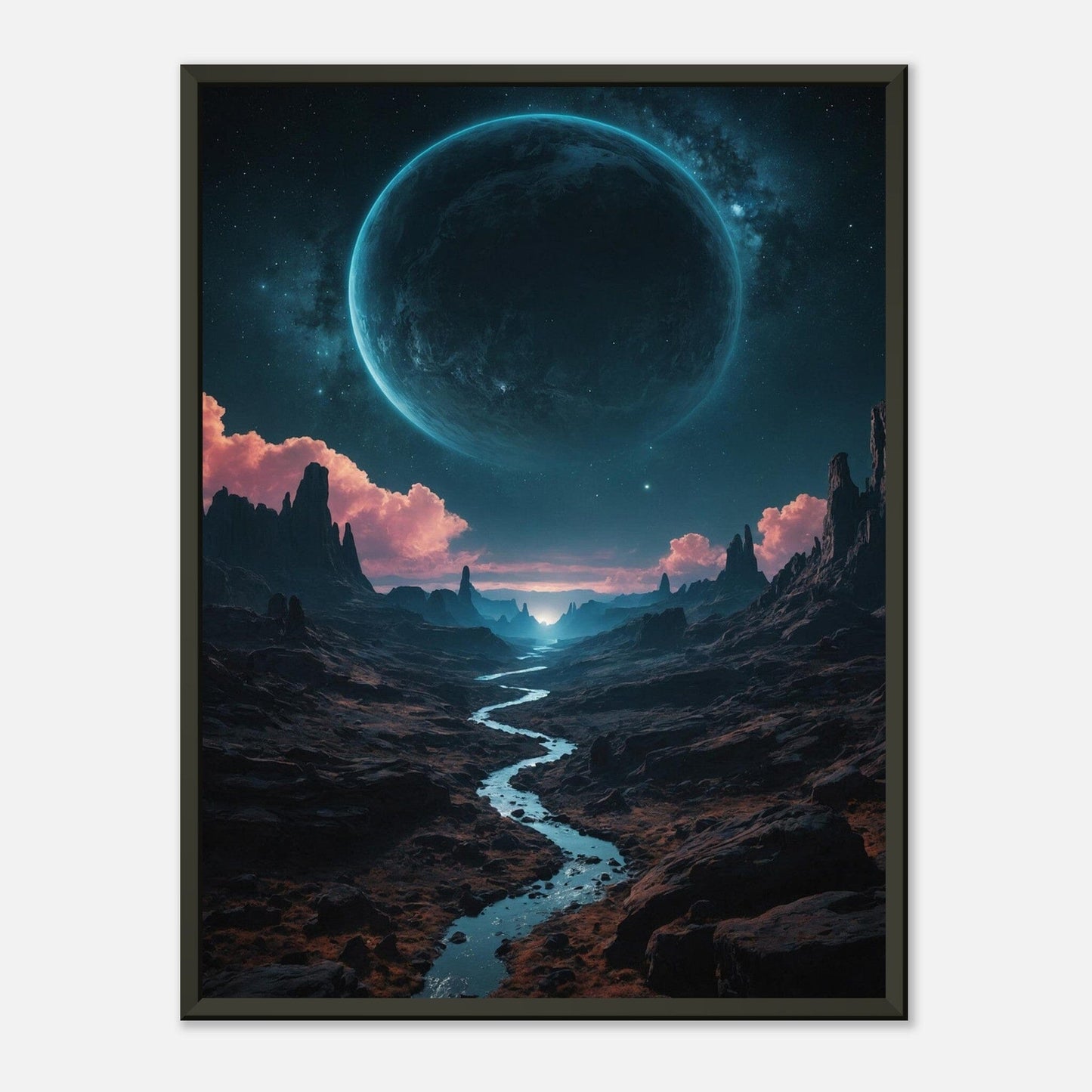Stellar Serenity: Galactic Glow Print Material Modern Masterpieces 45x60 cm / 18x24″ 