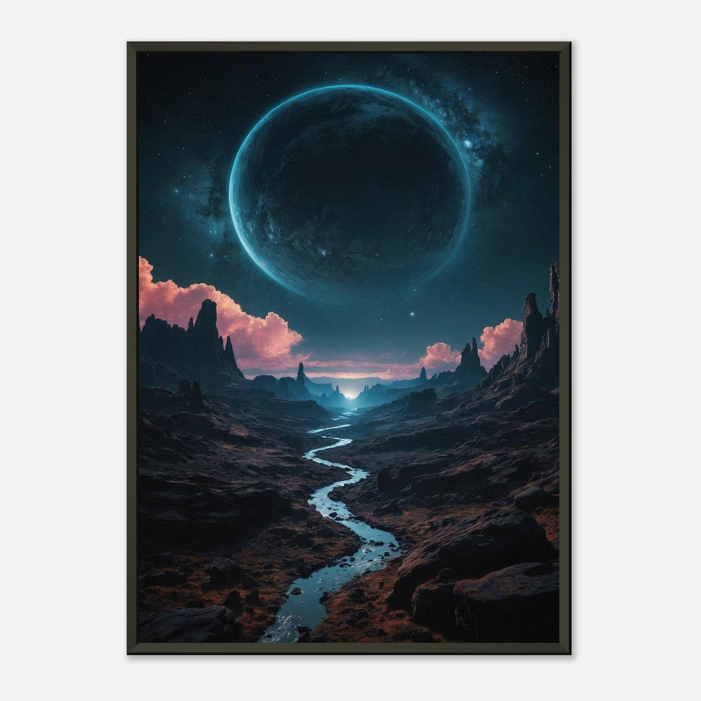Stellar Serenity: Galactic Glow Print Material Modern Masterpieces 50x70 cm / 20x28″ 