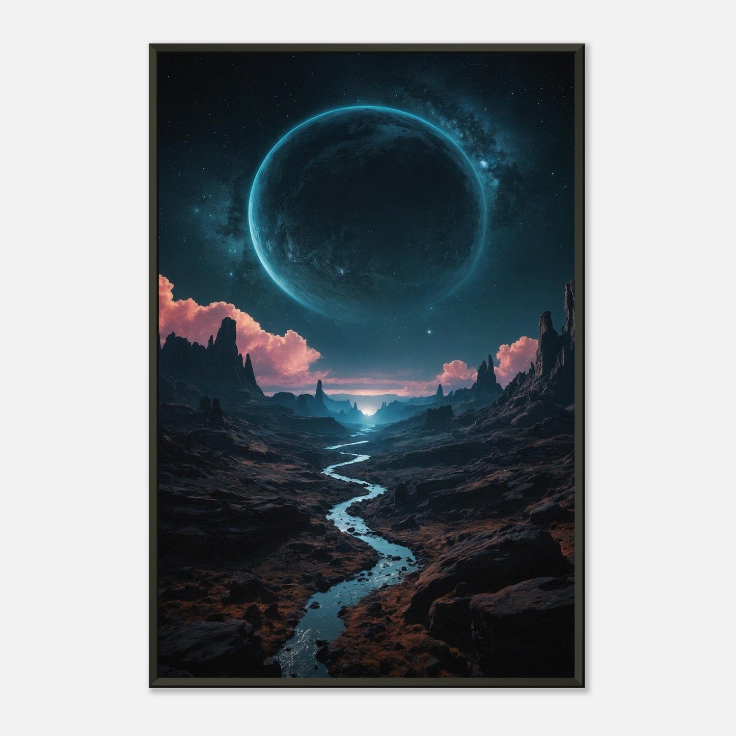 Stellar Serenity: Galactic Glow Print Material Modern Masterpieces 60x90 cm / 24x36″ 