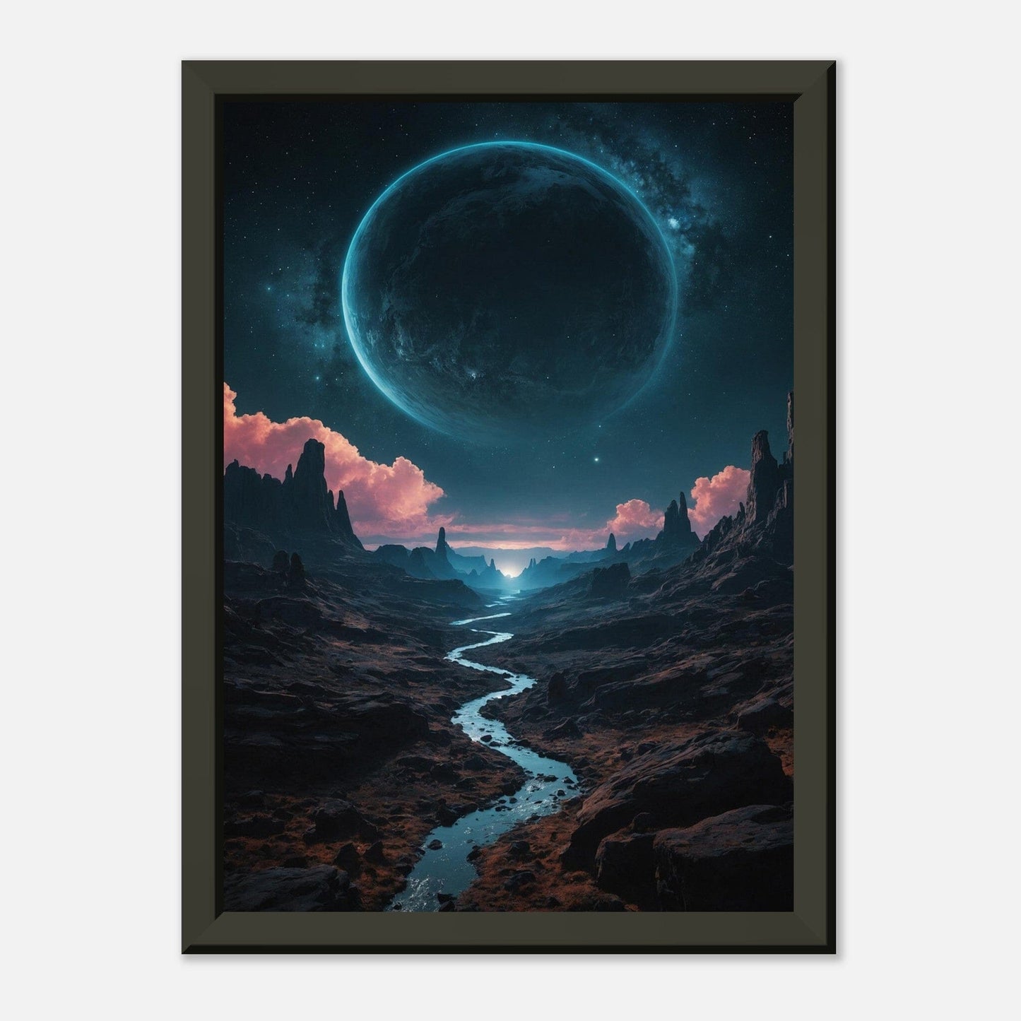 Stellar Serenity: Galactic Glow Print Material Modern Masterpieces A4 21x29.7 cm / 8x12″ 