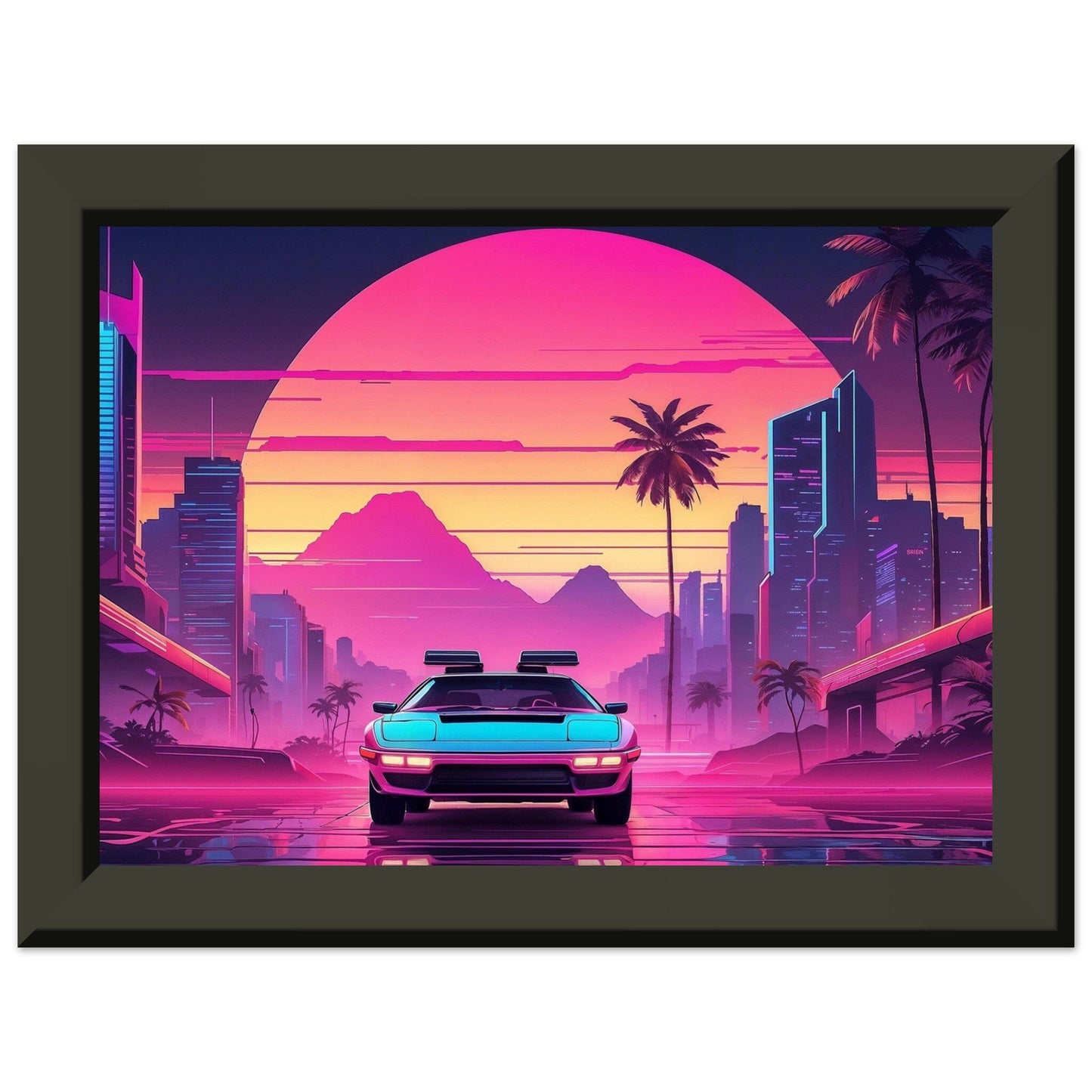 Synthwave Symphony: Electric Euphoria Print Material Modern Masterpieces 13x18 cm / 5x7″ 